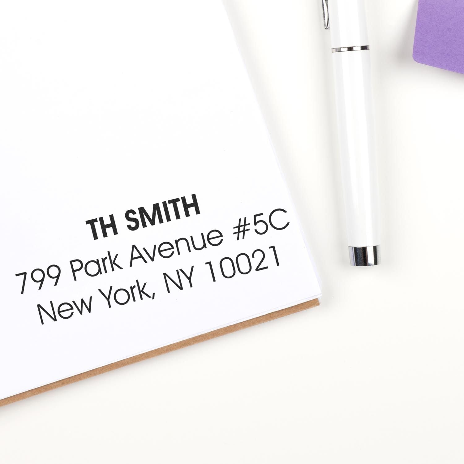 Stay Organized and Professional: The Importance of Return Address Stamps feature image showing how an address can be displayed by using these kinds of address stamps