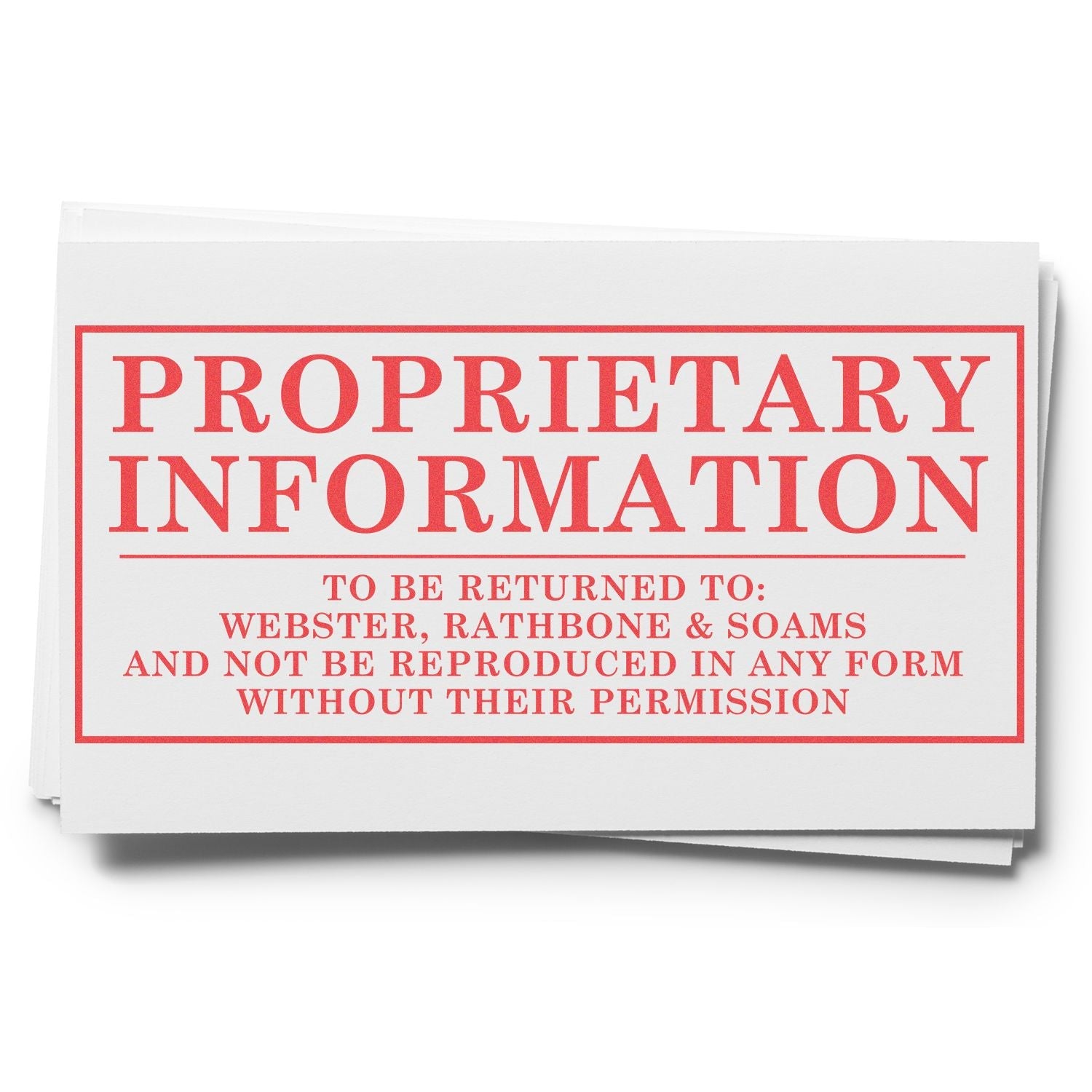 Stack of cards with PROPRIETARY INFORMATION stamp in red. Blog post: Seal of Approval: Unveiling the World of Inspection Stamps Feature Image.