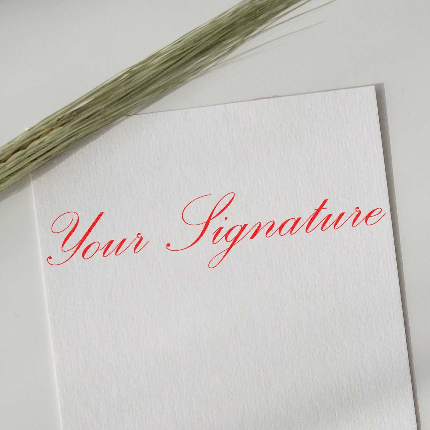 Signature Stamp image showing how the text "Your Signature" displays after stamping.