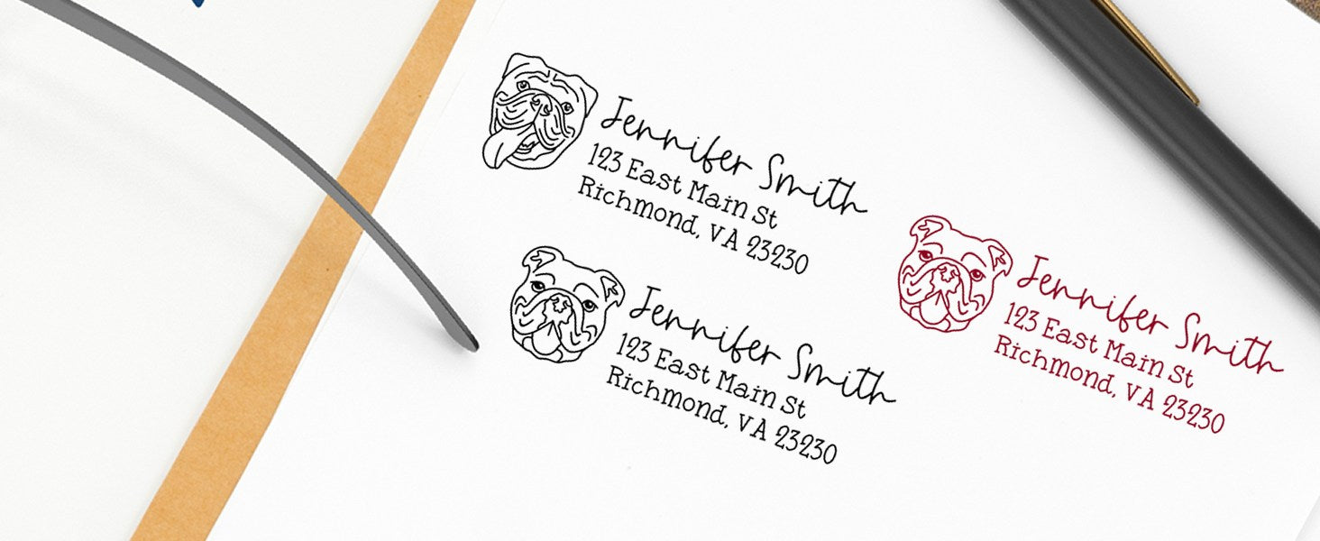 Bulldog Dog Stamps and Seals