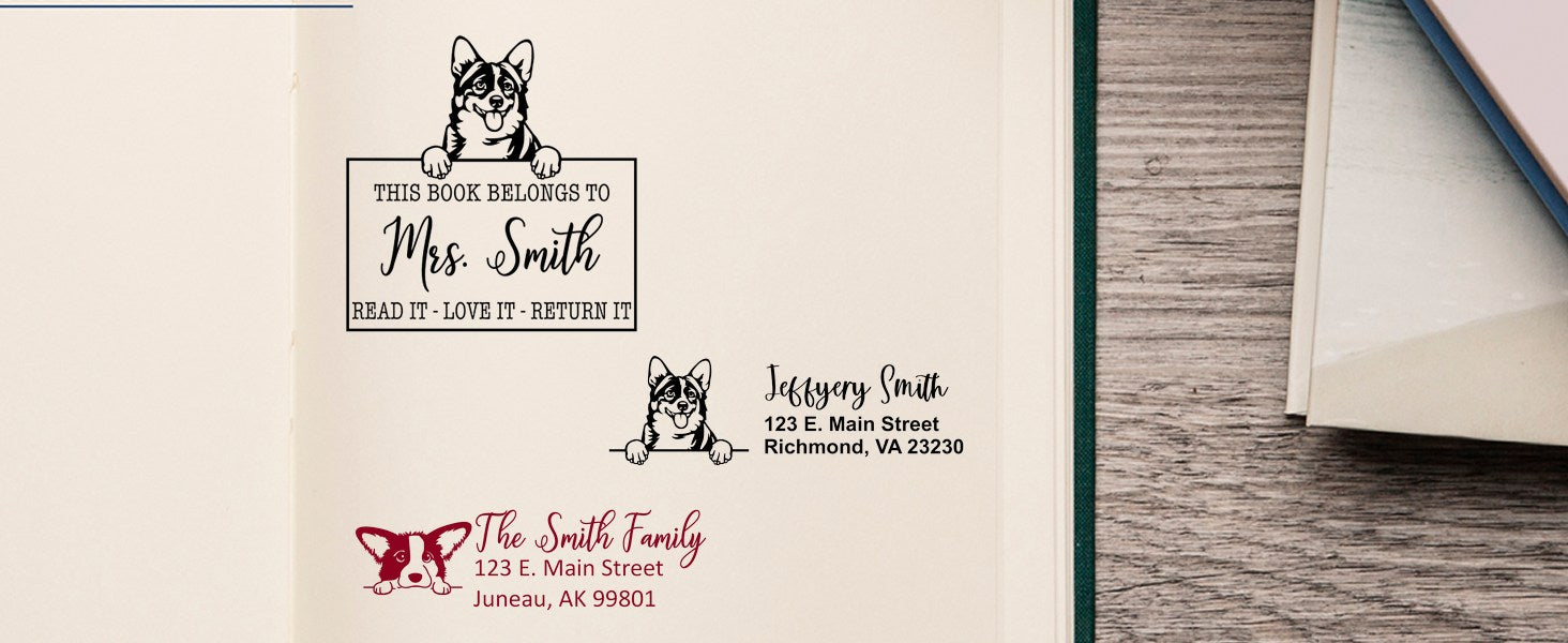 Cardigan Welsh Corgi Dog Stamps and Seals