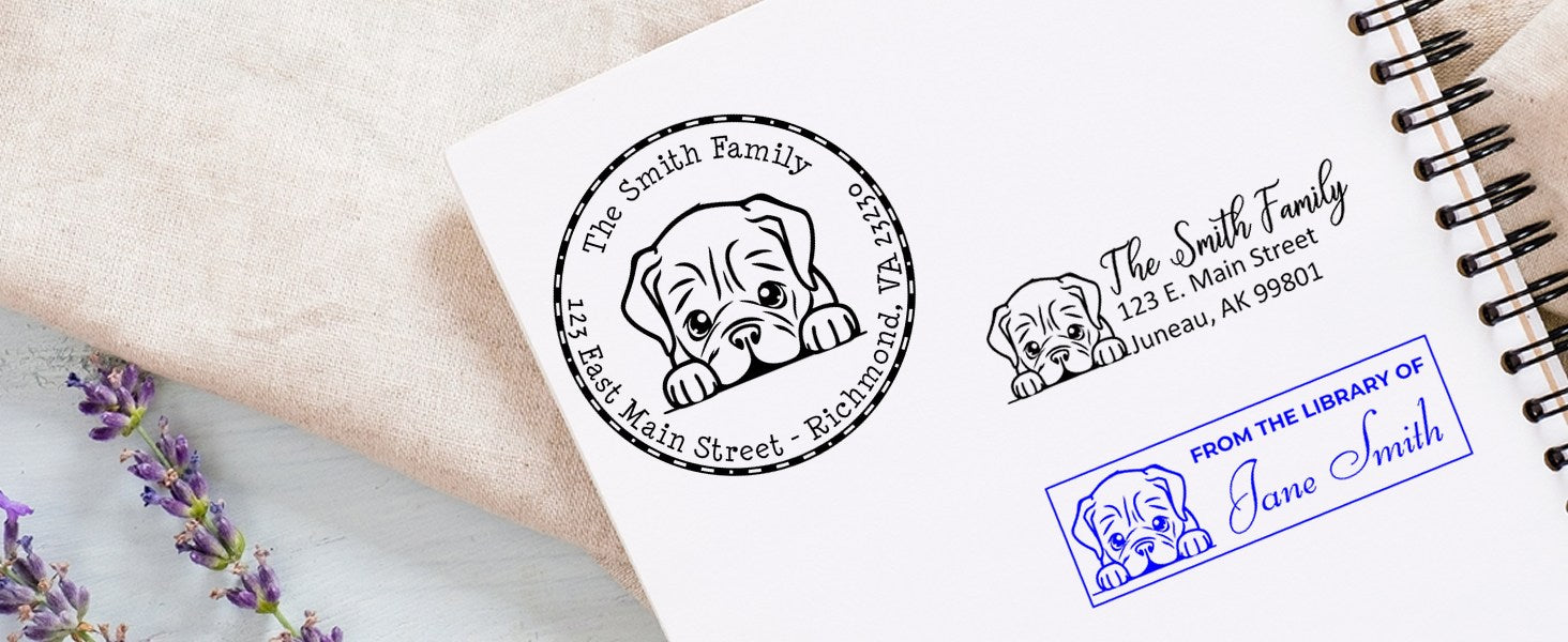 Dogue De Bordeaux Dog Stamps and Seals