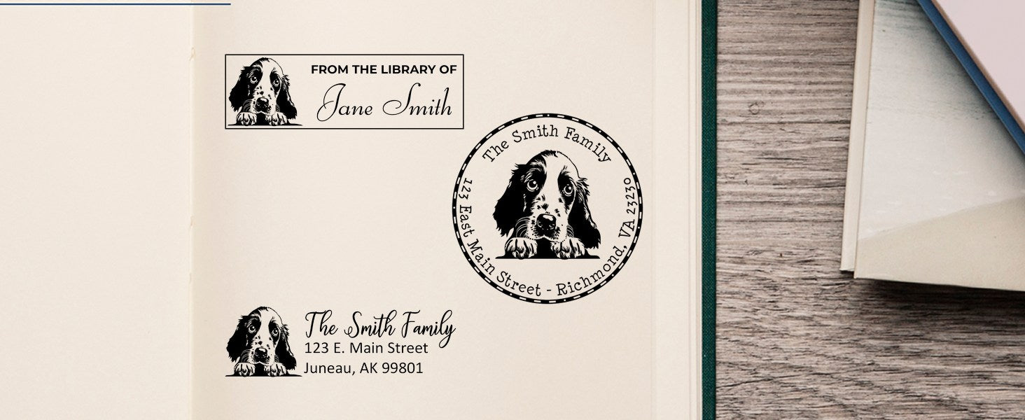 English Setter Dog Stamps and Seals