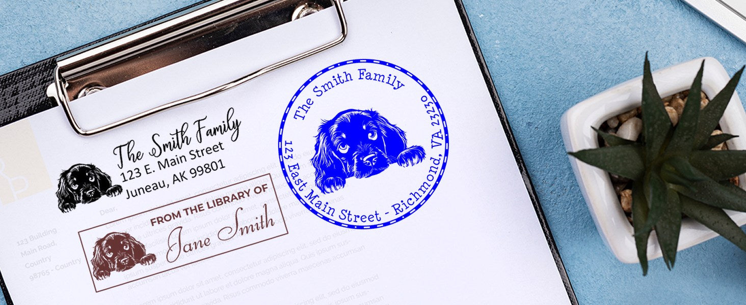 Gordon Setter Dog Stamps and Seals