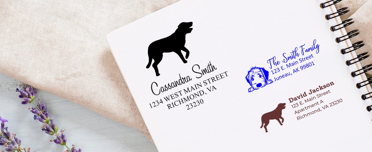 Irish Wolfhound Dog Stamps and Seals