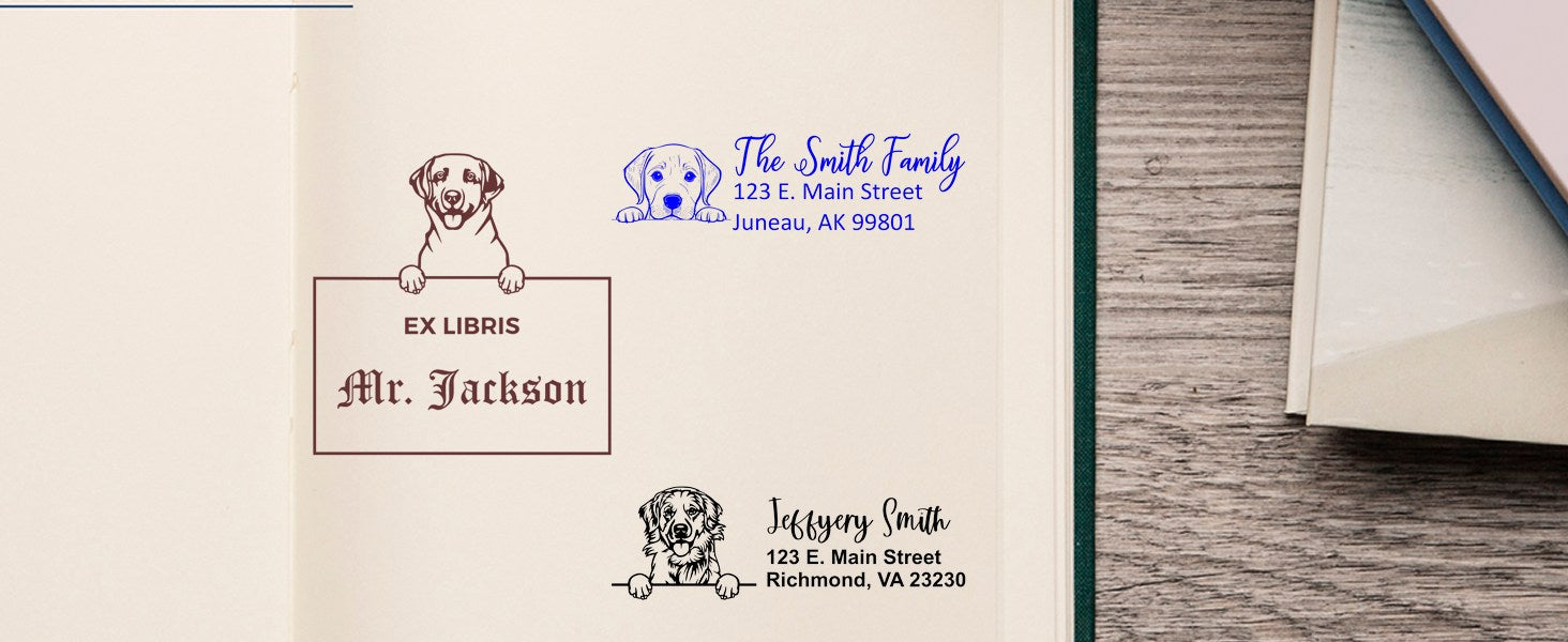 Labrador Retriever Dog Stamps and Seals