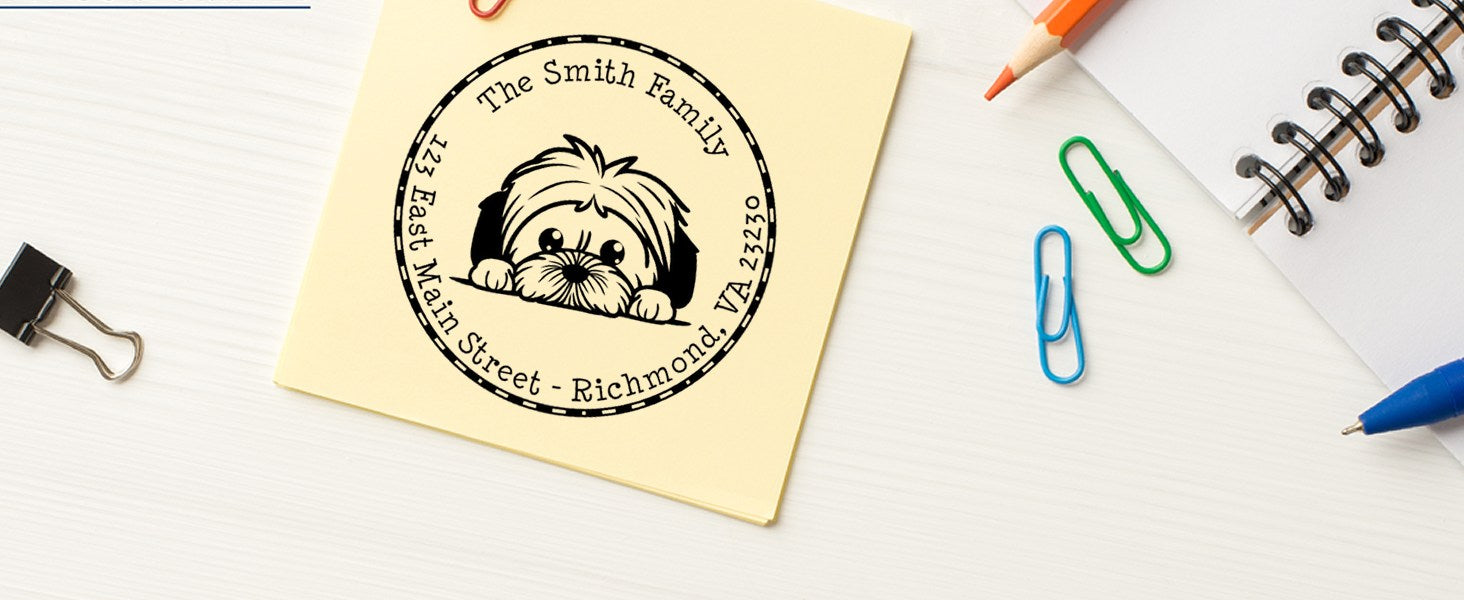 Lhasa Apso Dog Stamps and Seals