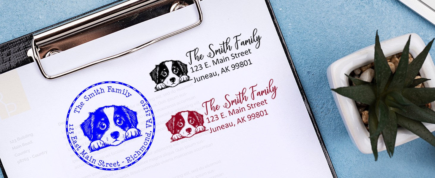 Miniature American Shepherd Dog Stamps and Seals