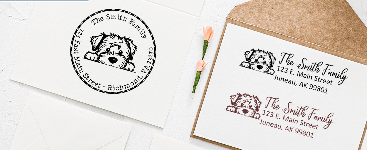 Soft Coated Wheaten Terrier Dog Stamps and Seals