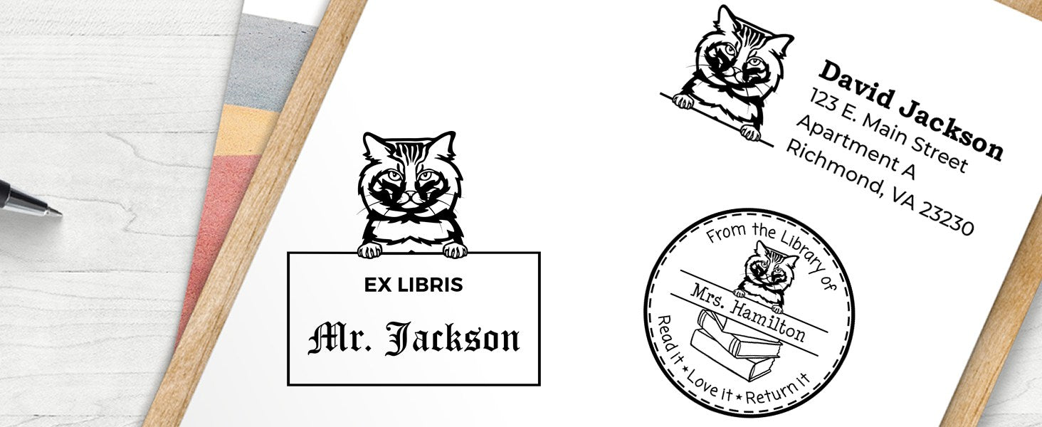 American Bobtail Cat Stamps and Seals