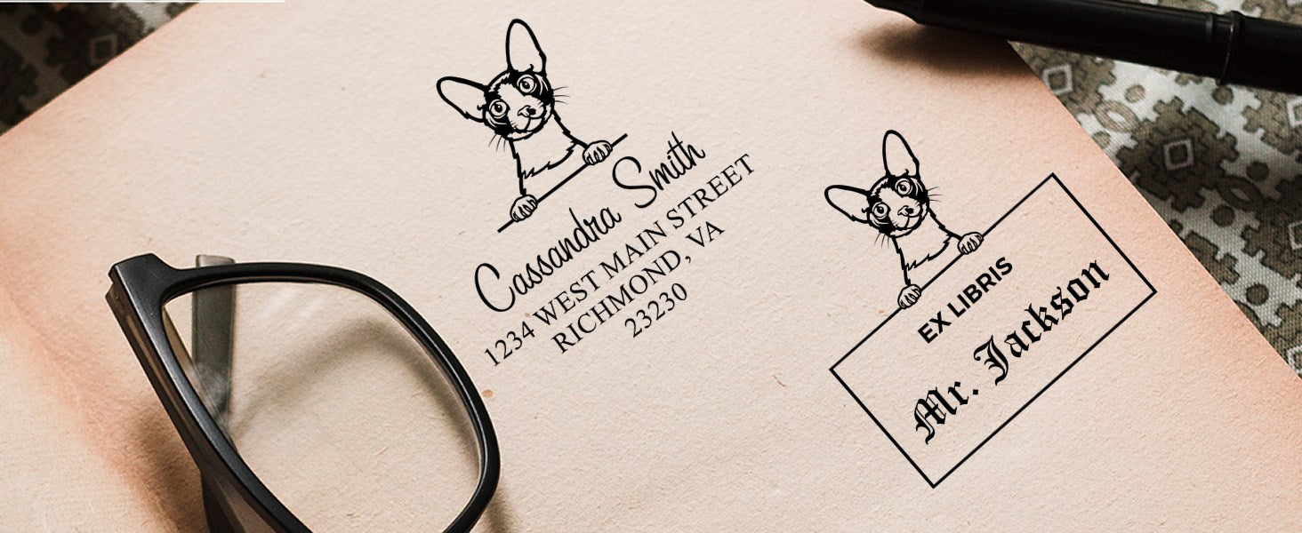 Cornish Rex Cat Stamps and Seals