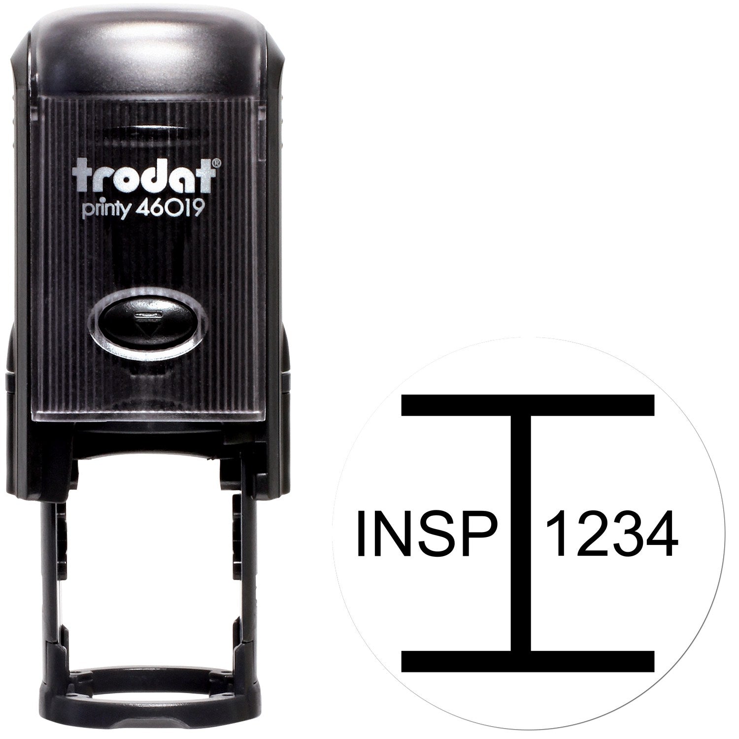 Standard Size Self-Inking Inspection Status Stamp 3/4 Diameter