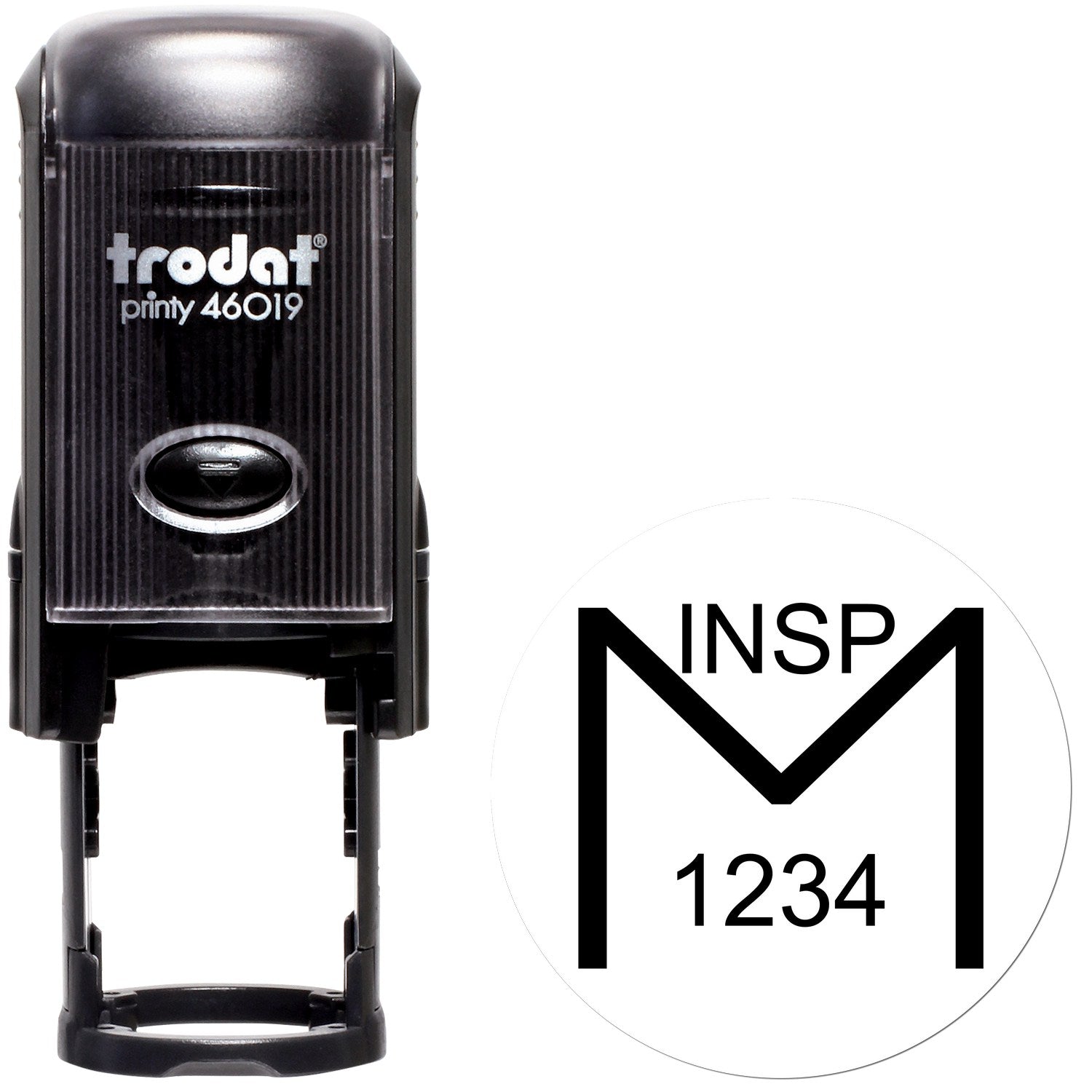 Standard Size Self-Inking Mandatory Inspection Stamp 3/4 Diameter