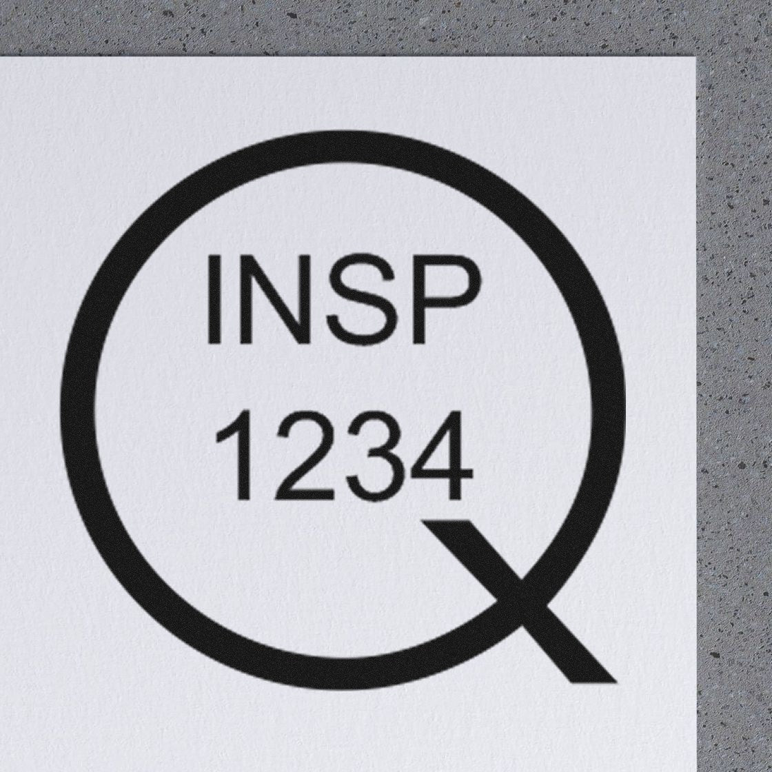 Extra Small Self-Inking Q Inspected Stamp 1/2 Diameter