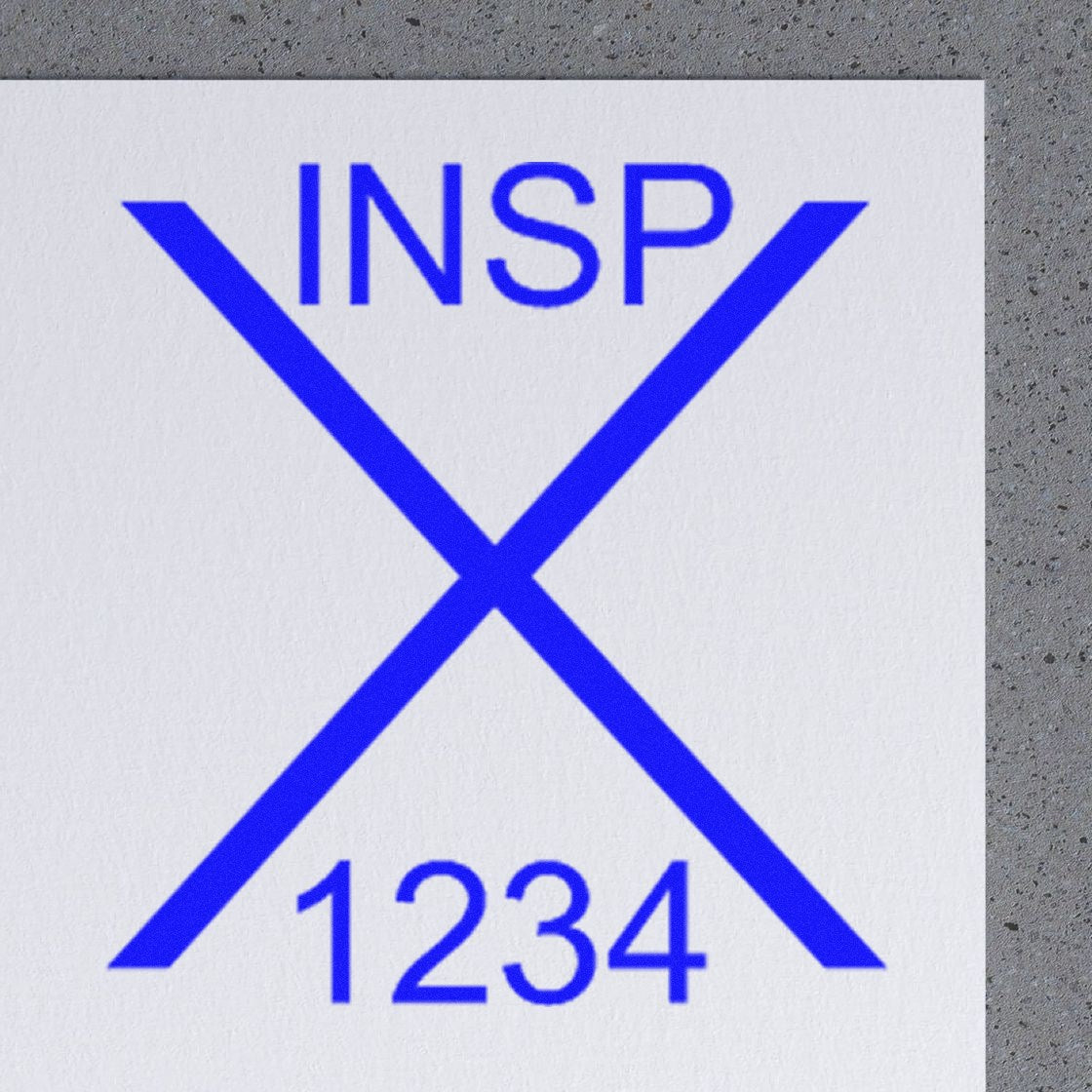 Extra Small Self-Inking Rejected Inspection Stamp 1/2 Diameter