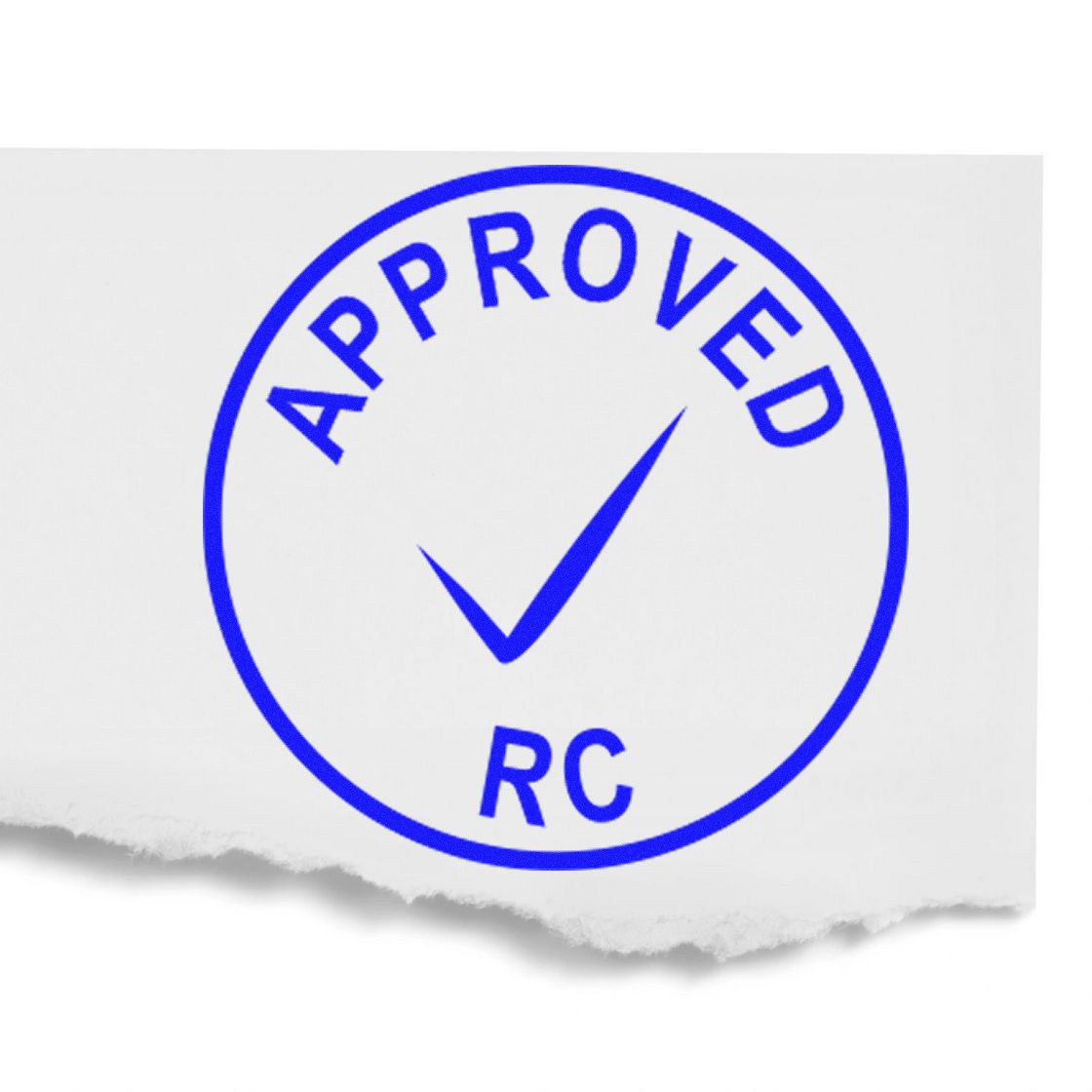 Extra Small Self-Inking Approved RC Inspection Stamp 1/2 Diameter