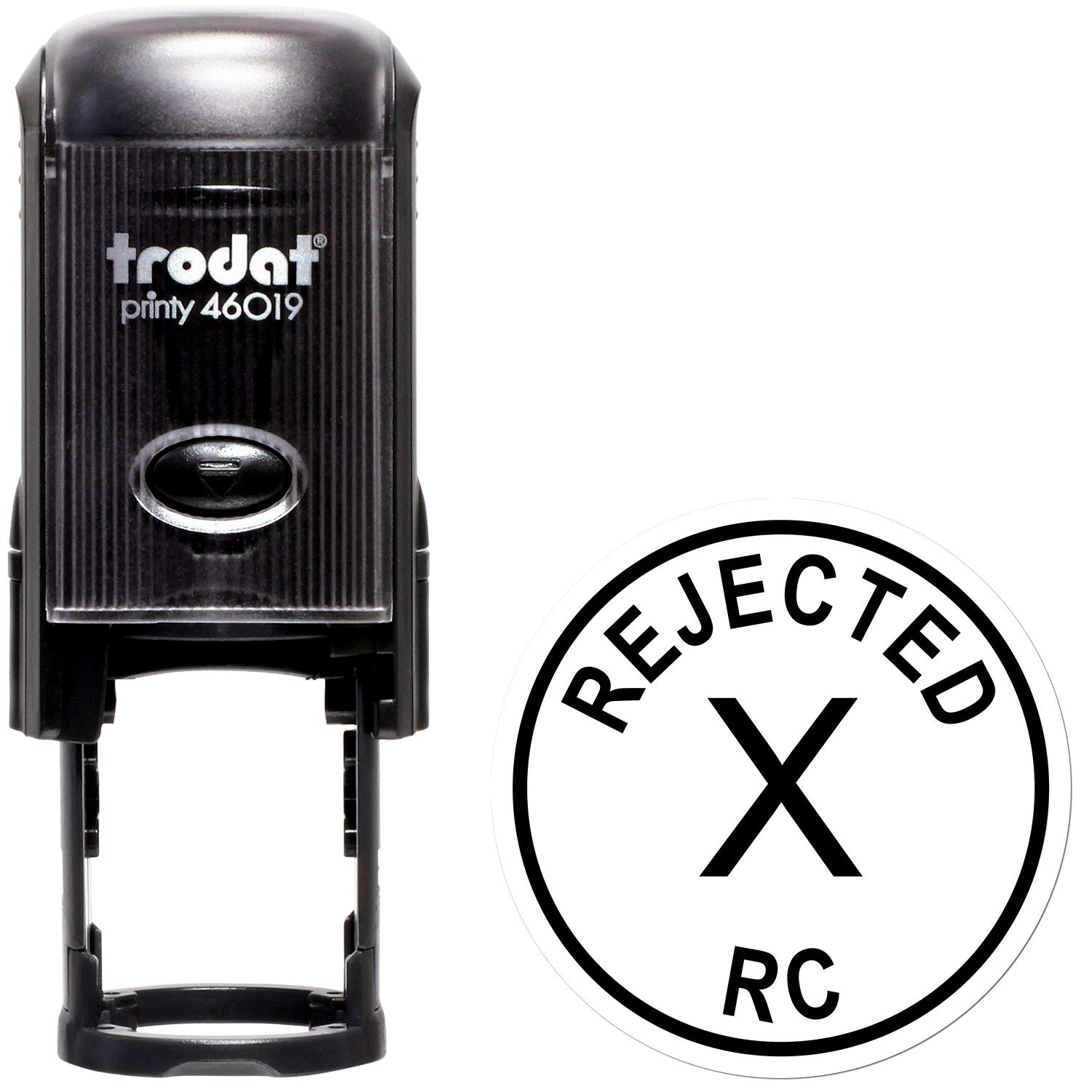 Standard Size Self-Inking Rejected RC Inspection Stamp 3/4 Diameter