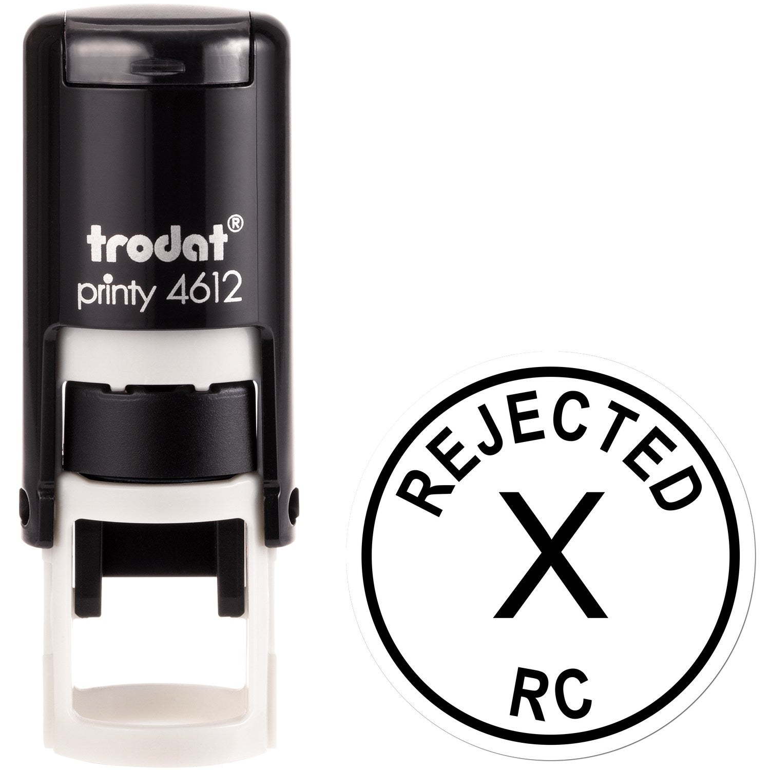 Extra Small Self-Inking Rejected RC Inspection Stamp 1/2 Diameter