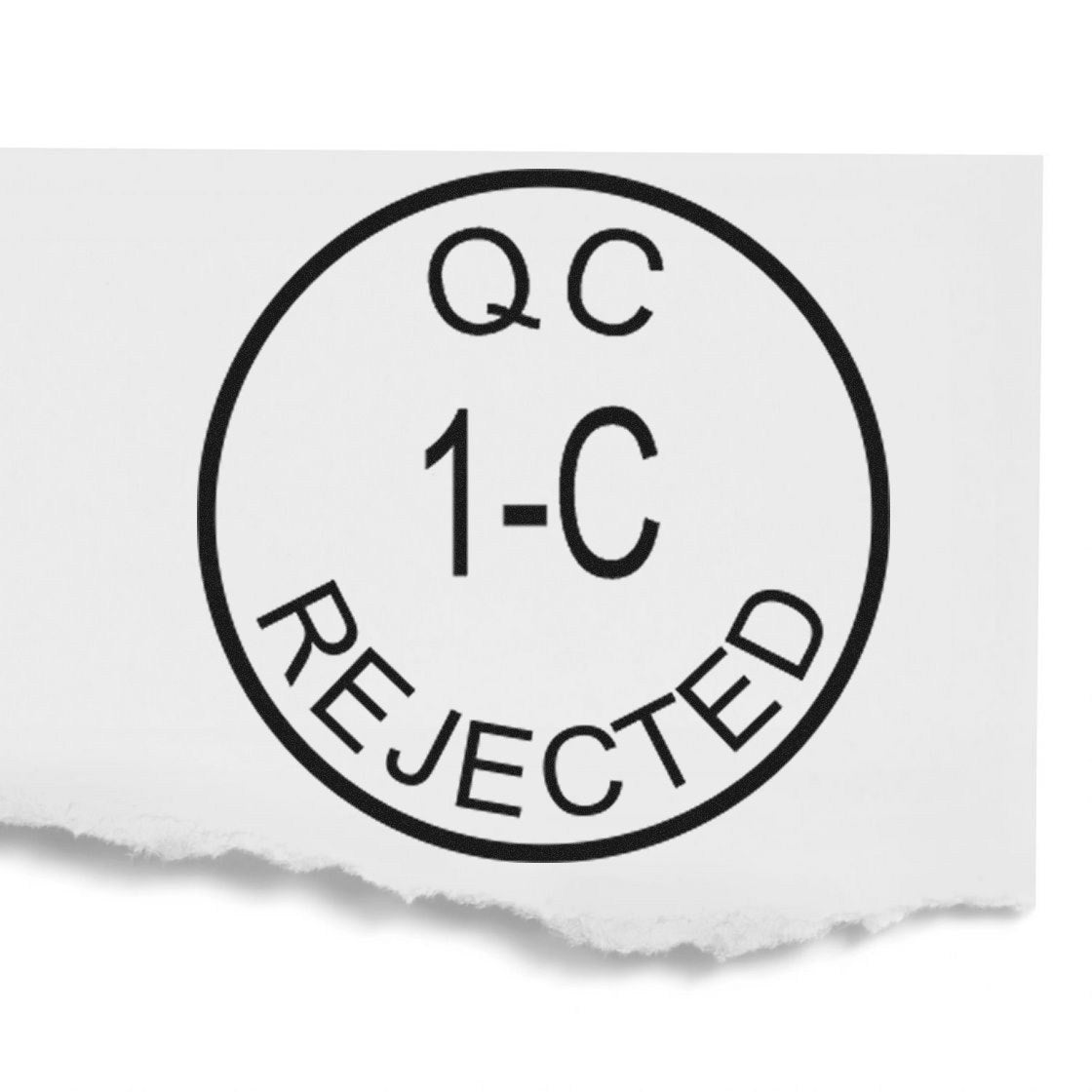 Extra Small Self-Inking QC Inspection Rejected Stamp 1/2 Diameter