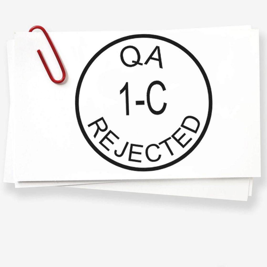 Standard Size Self-Inking QA Inspection Rejected Stamp 3/4 Diameter