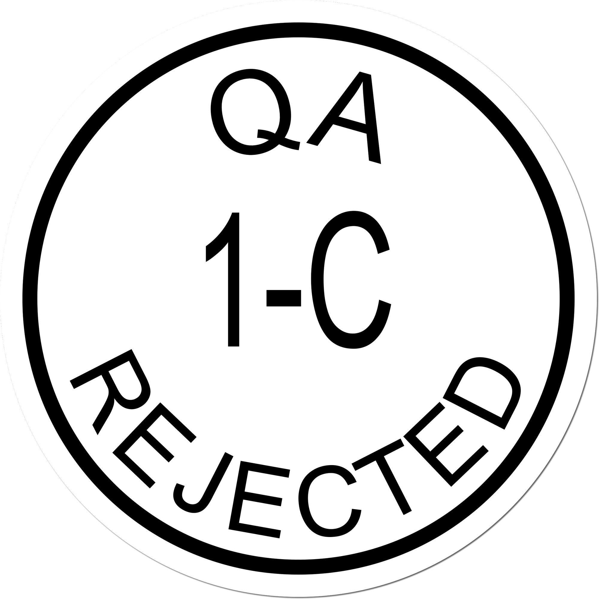 Standard Size Self-Inking QA Inspection Rejected Stamp 3/4 Diameter