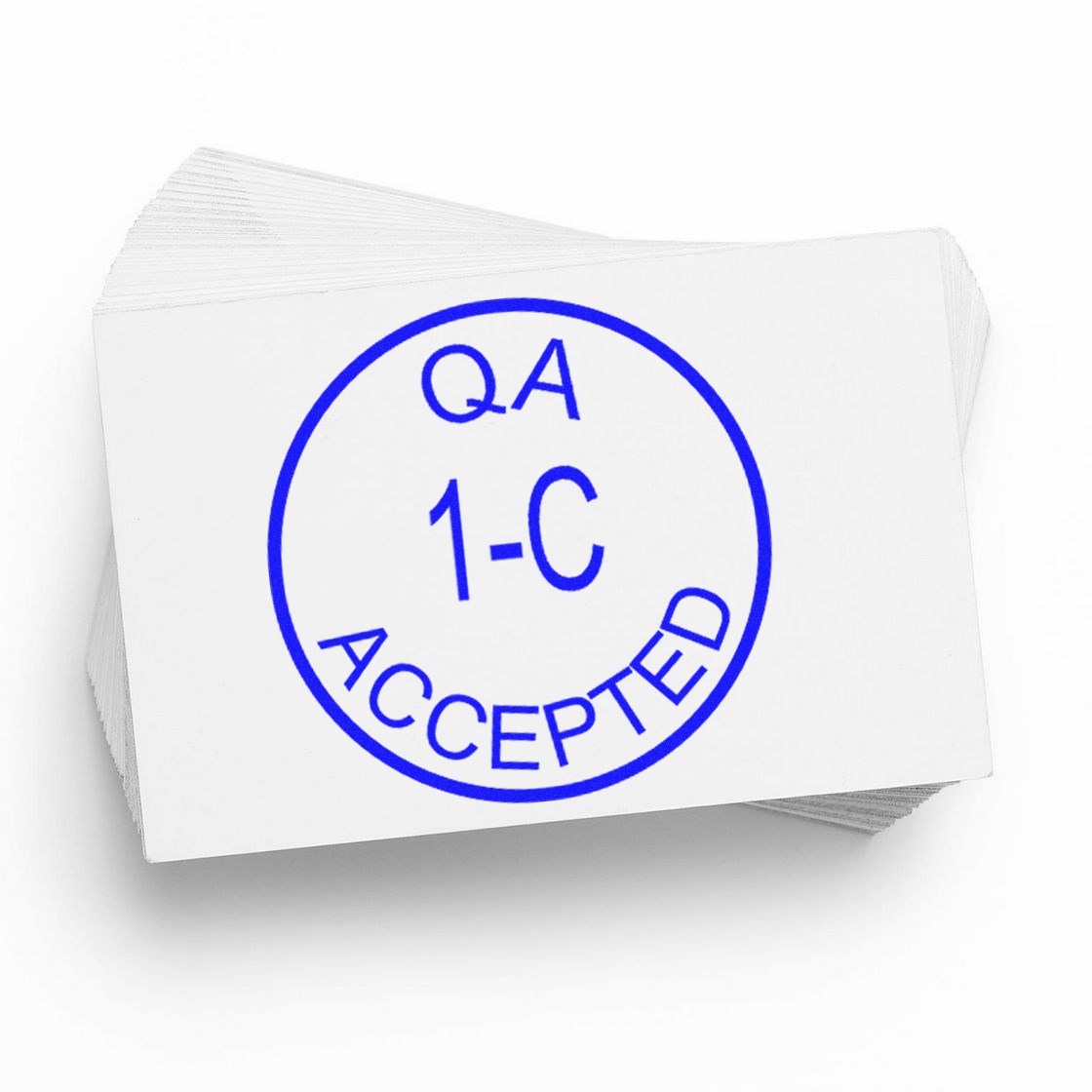 Standard Size Self-Inking QA Accepted Inspection Stamp 3/4 Diameter