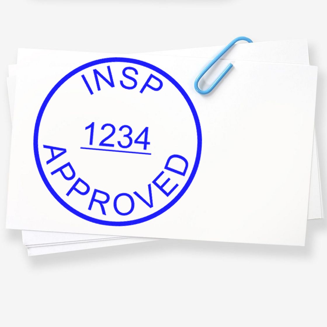 Extra Small Self-Inking Inspected By Approved Round Stamp 1/2 Diameter