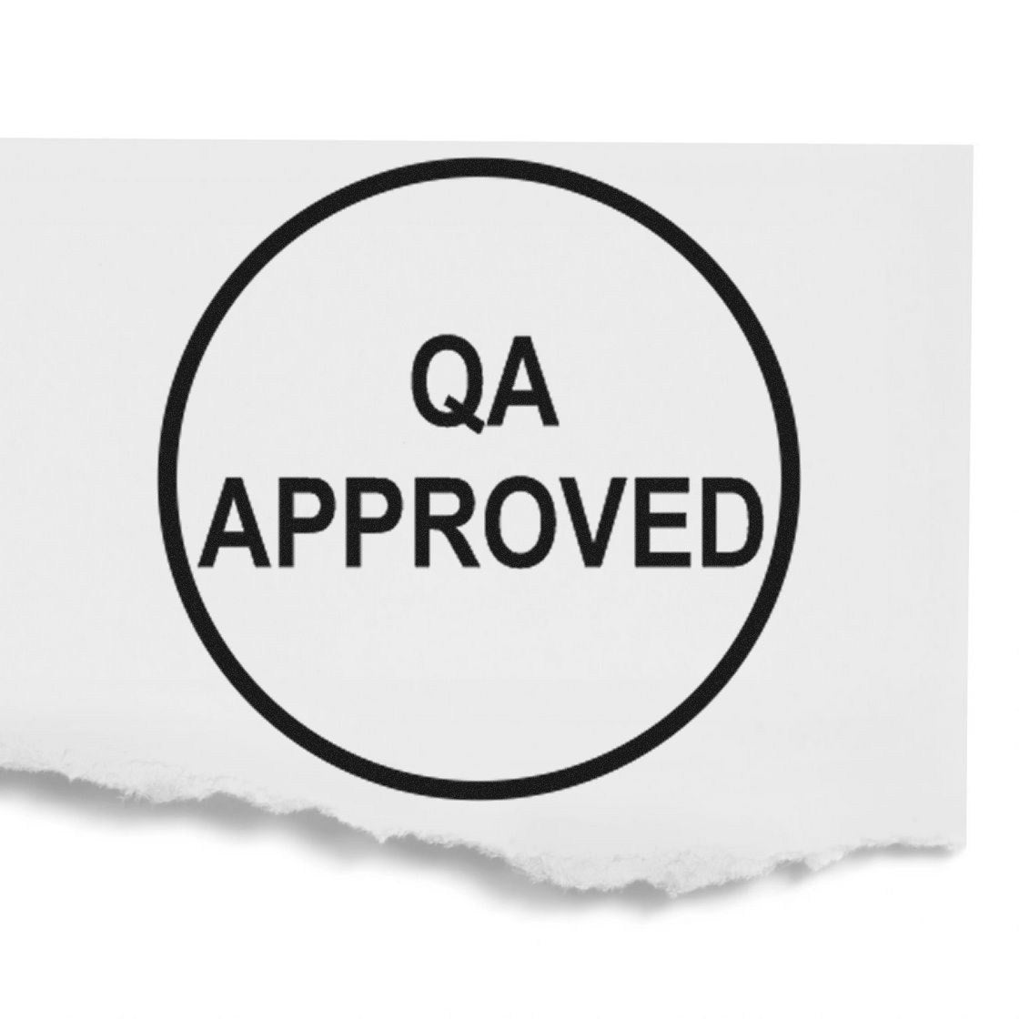 Extra Small Self-Inking Round QA Approved Inspection Stamp 1/2 Diameter