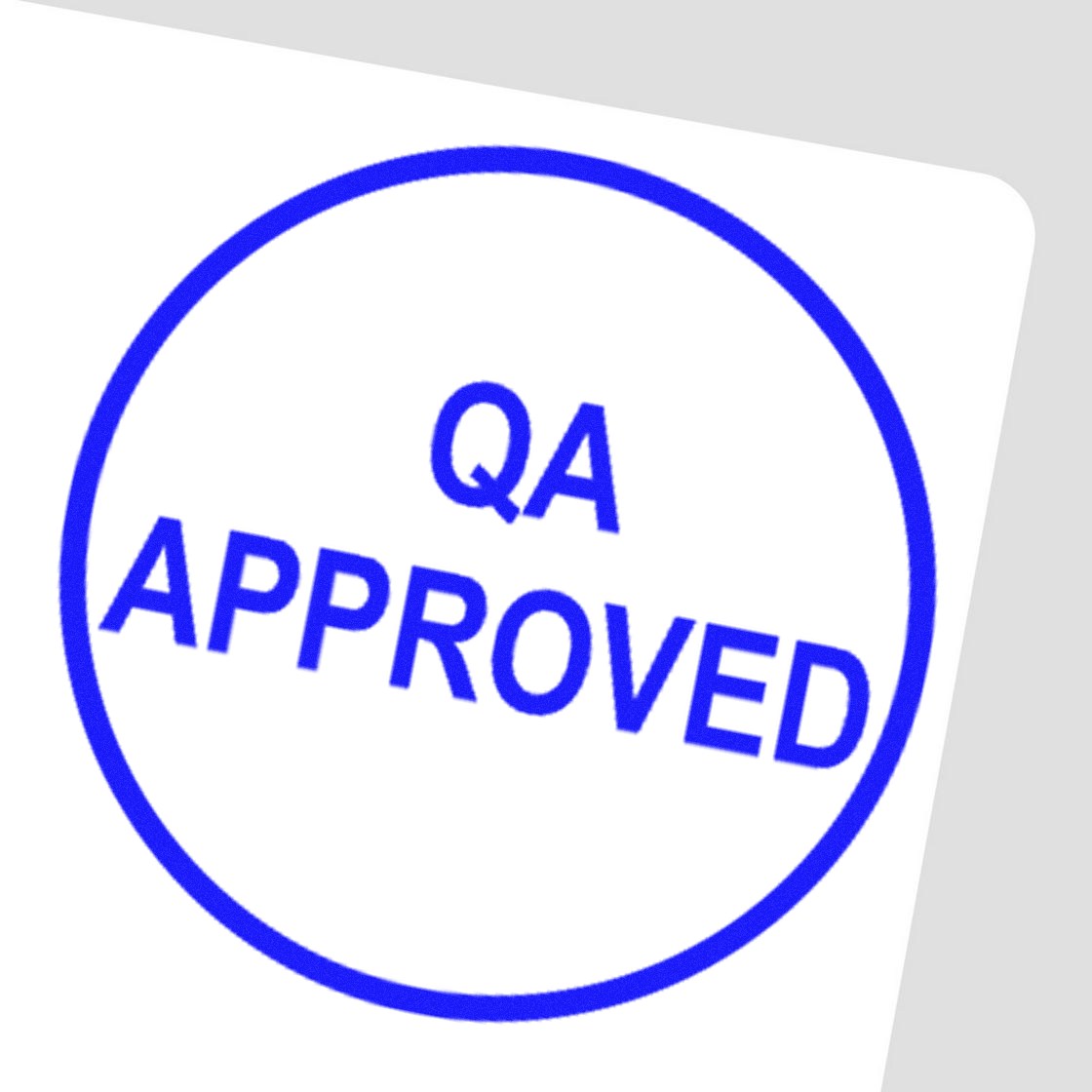 Standard Size Self-Inking Round QA Approved Inspection Stamp 3/4 Diameter