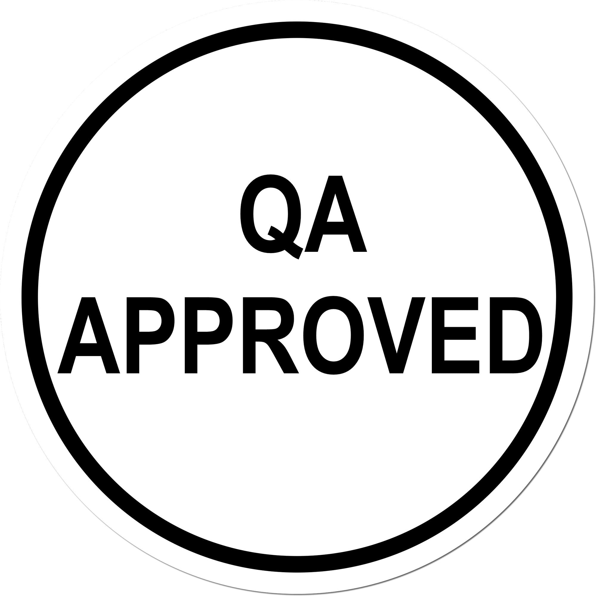 Standard Size Self-Inking Round QA Approved Inspection Stamp 3/4 Diameter