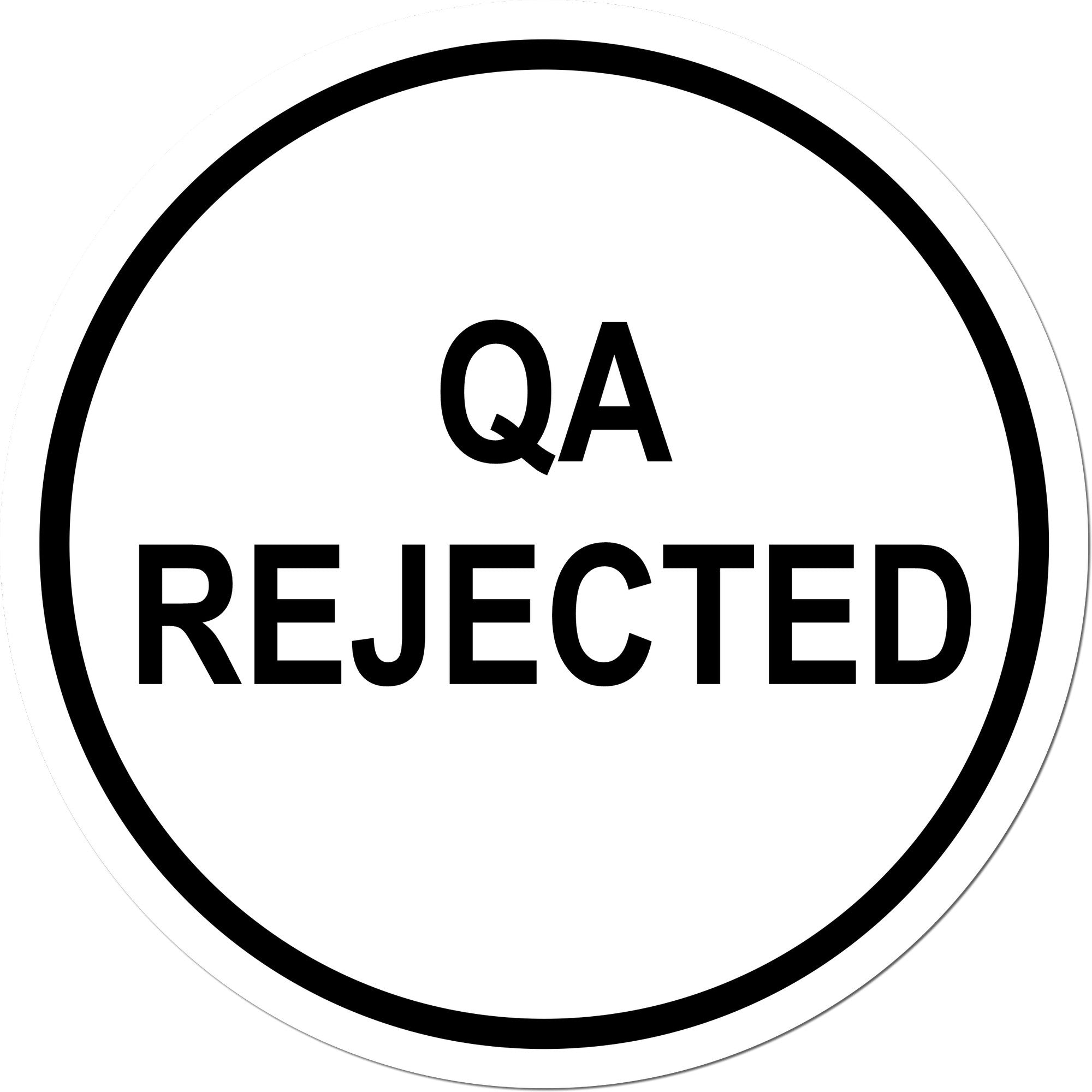 Extra Small Self-Inking Round QA Rejected Inspection Stamp 1/2 Diameter