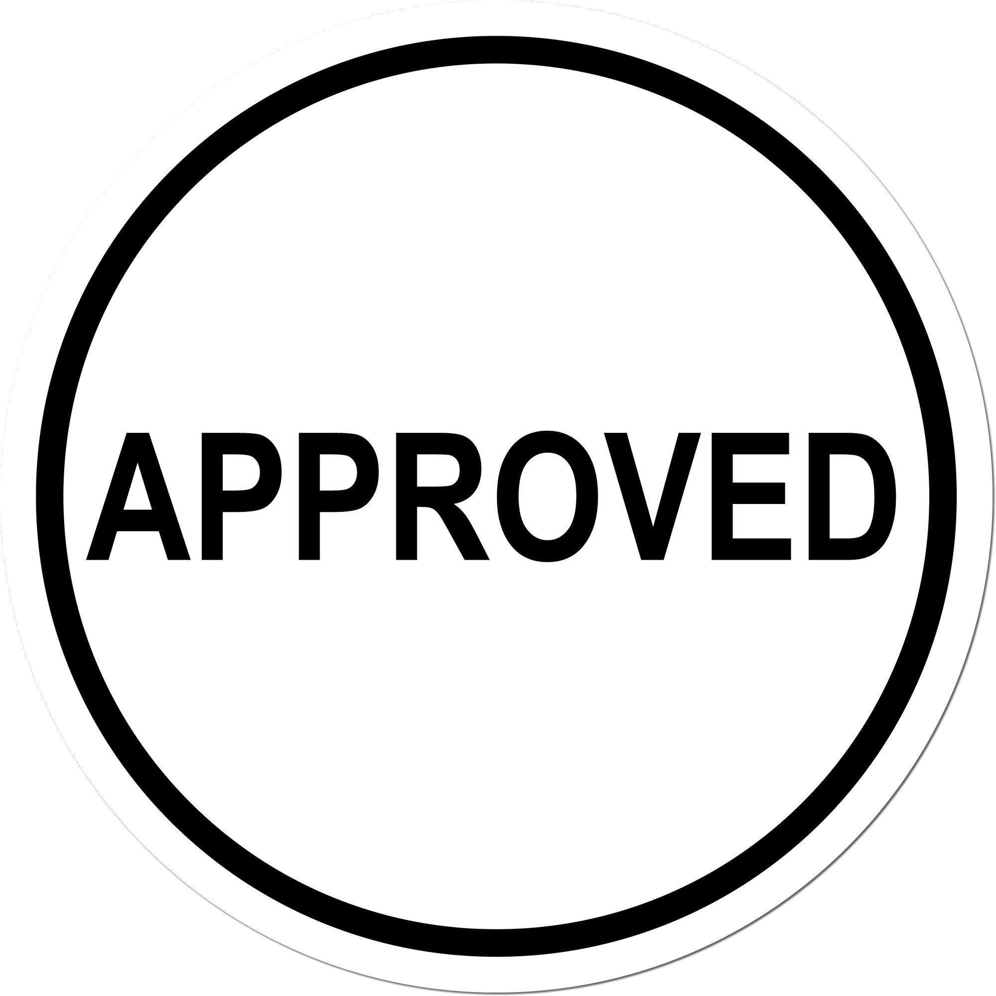 Standard Size Self-Inking Round Approved Stamp 3/4 Diameter