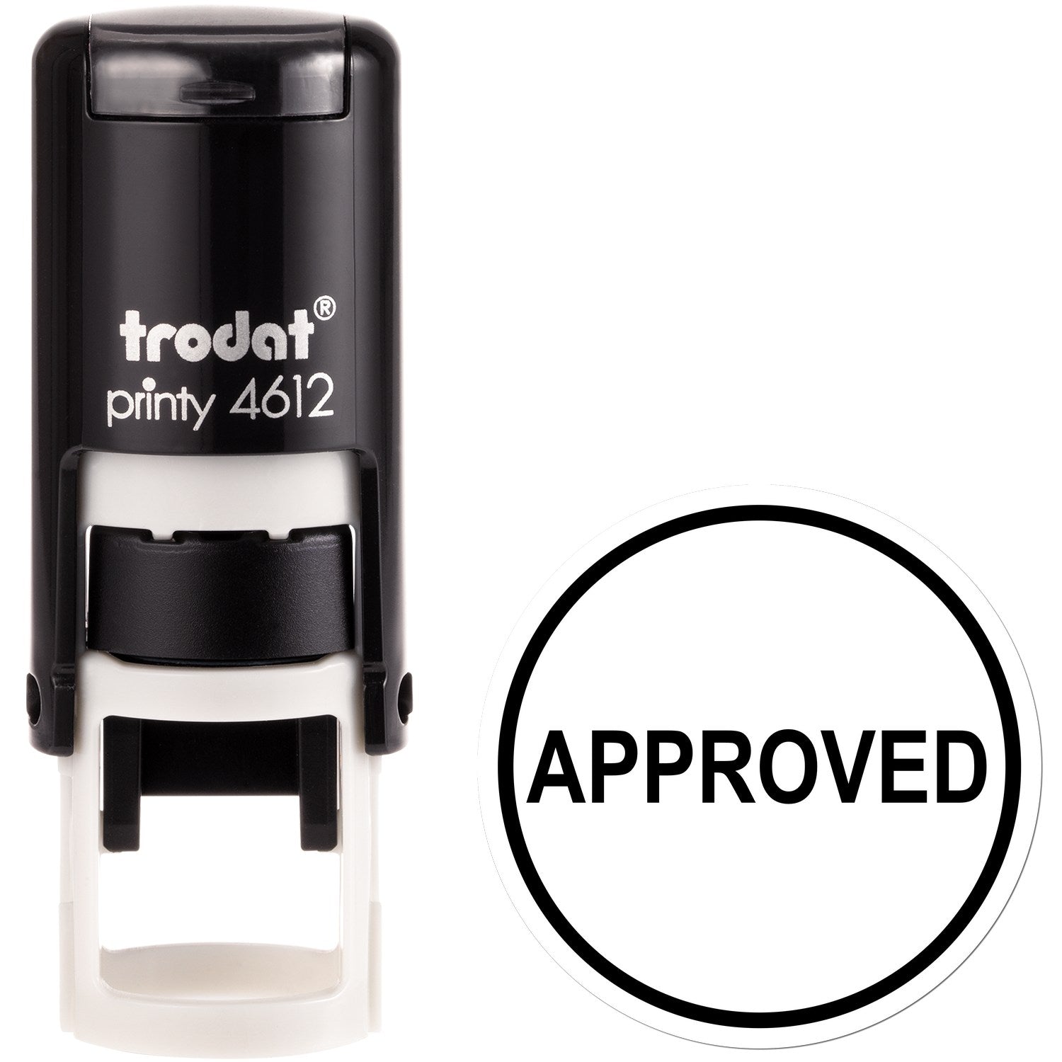 Extra Small Self-Inking Round Approved Stamp 1/2 Diameter