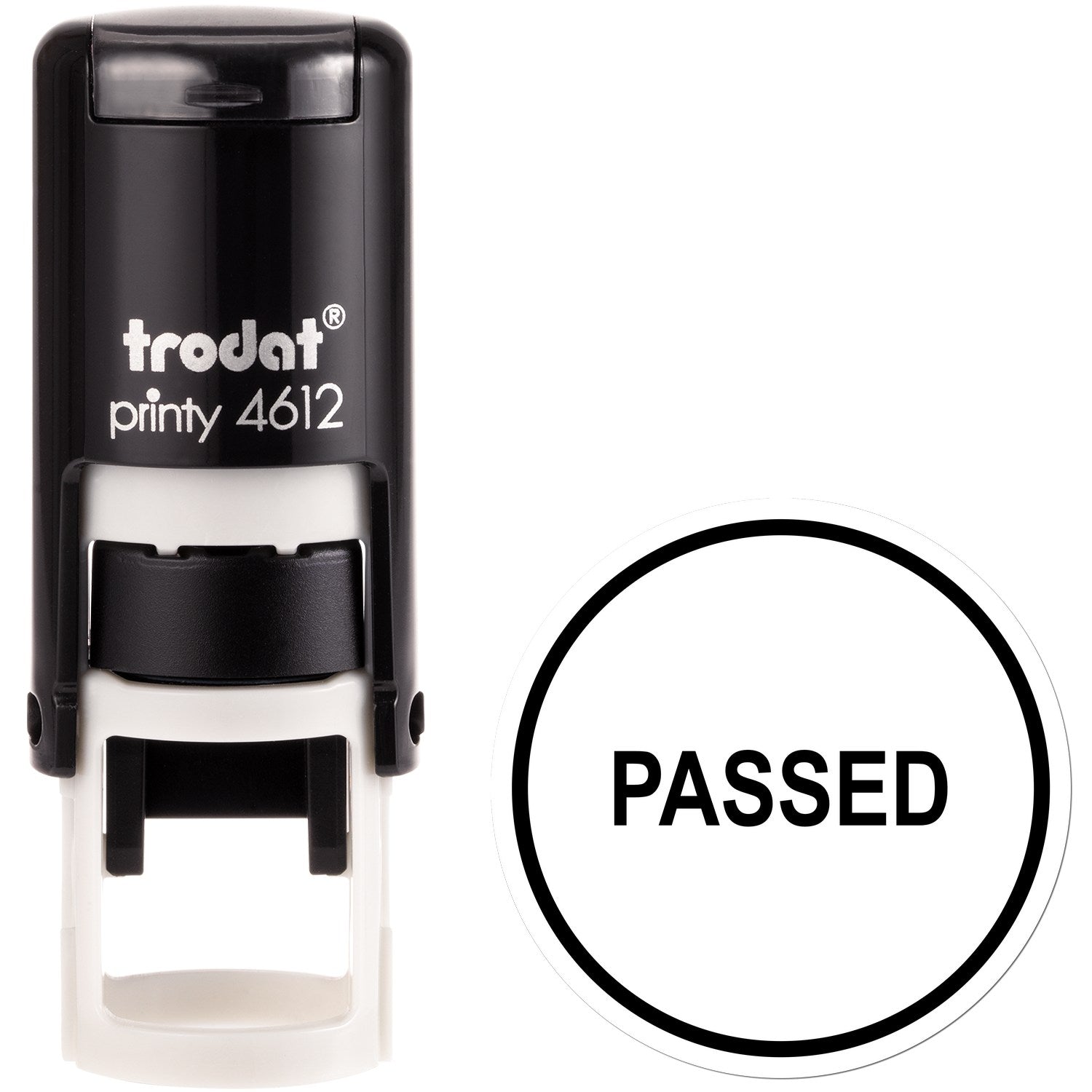 Extra Small Self-Inking Round Passed Stamp 1/2 Diameter