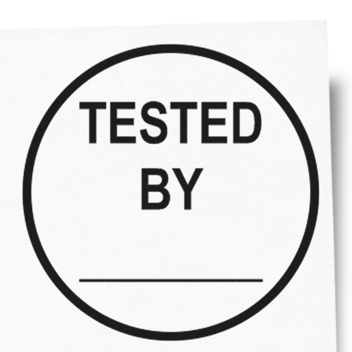 Standard Size Self-Inking Round Tested By Inspection Stamp 3/4 Diameter