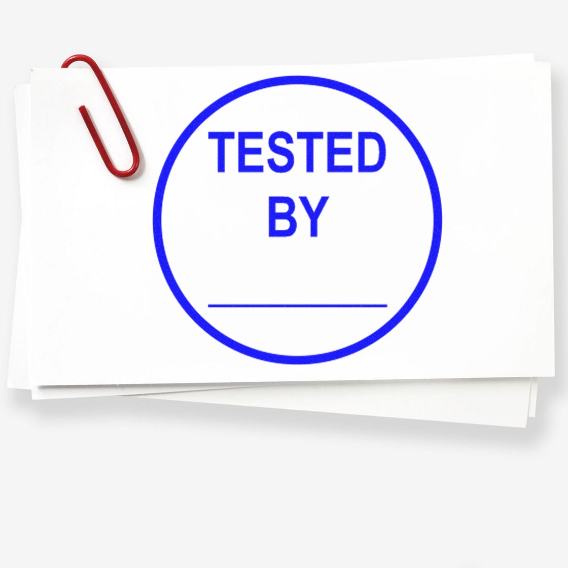 Standard Size Self-Inking Round Tested By Inspection Stamp 3/4 Diameter