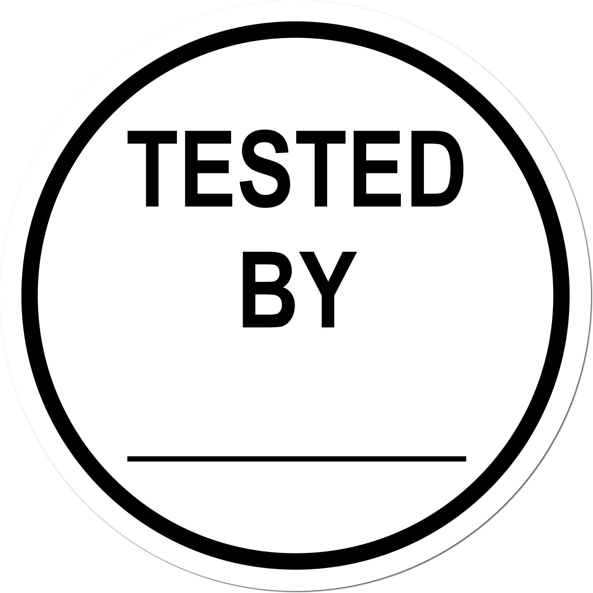 Standard Size Self-Inking Round Tested By Inspection Stamp 3/4 Diameter