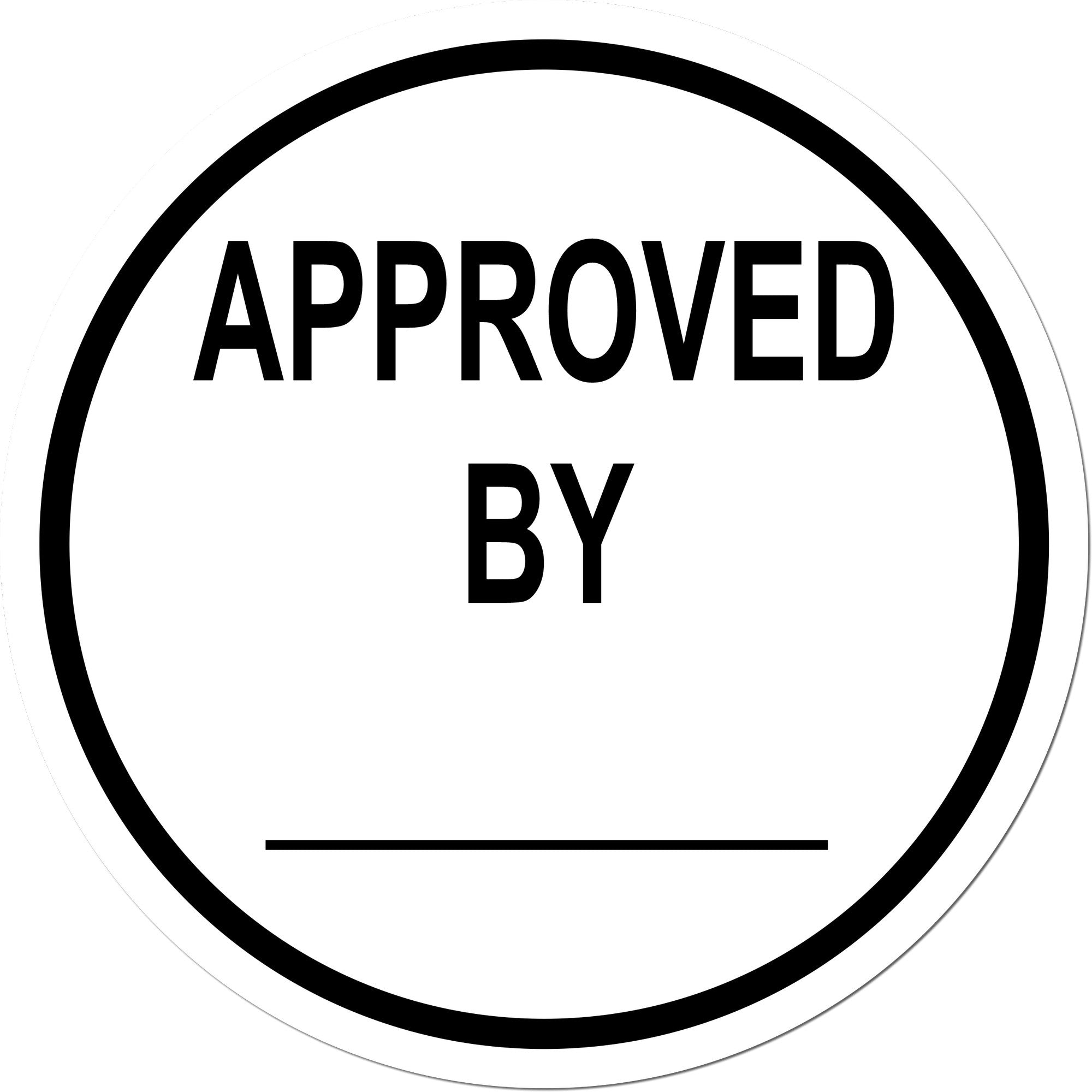 Extra Small Self-Inking Round Approved By Inspection Stamp 1/2 Diameter