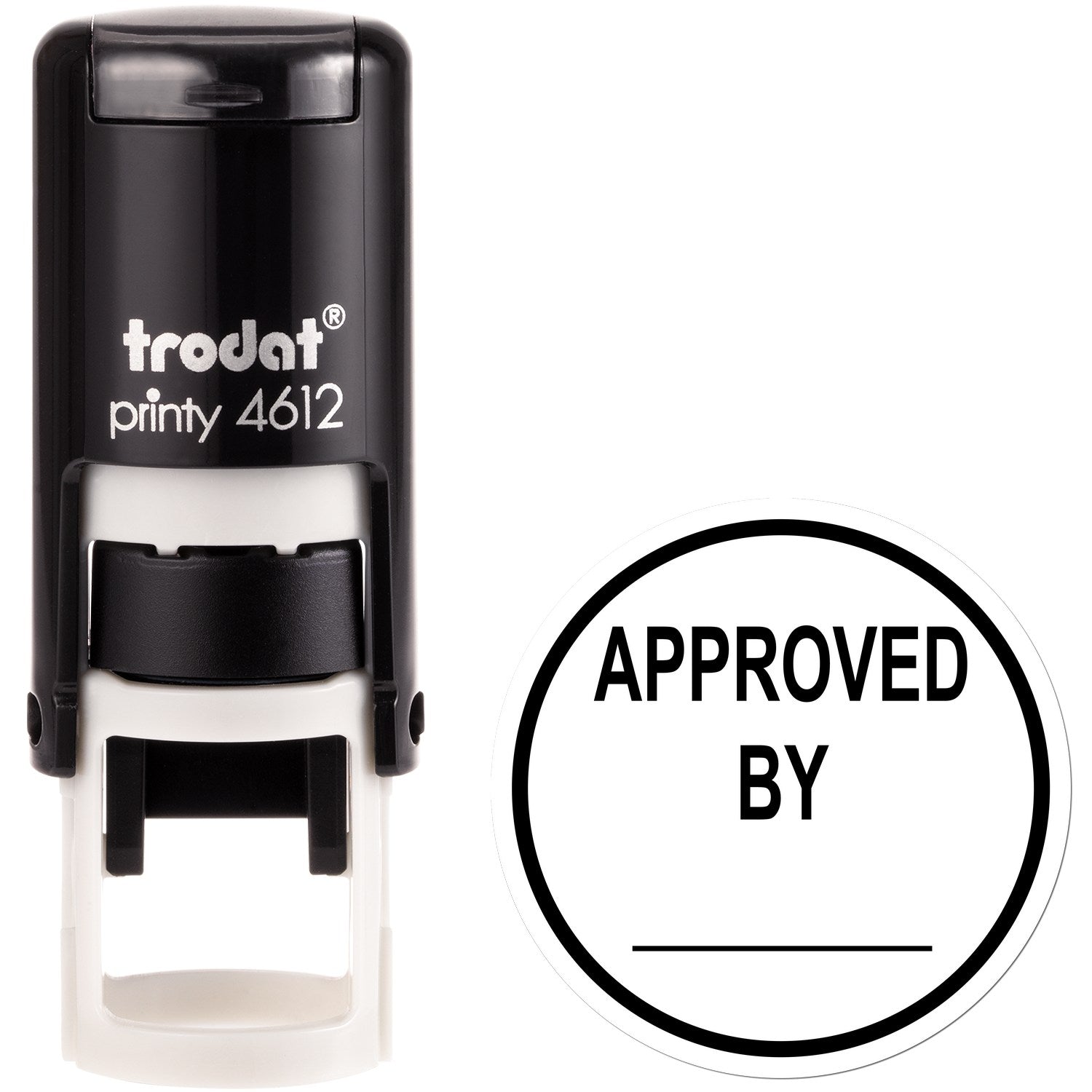 Extra Small Self-Inking Round Approved By Inspection Stamp 1/2 Diameter