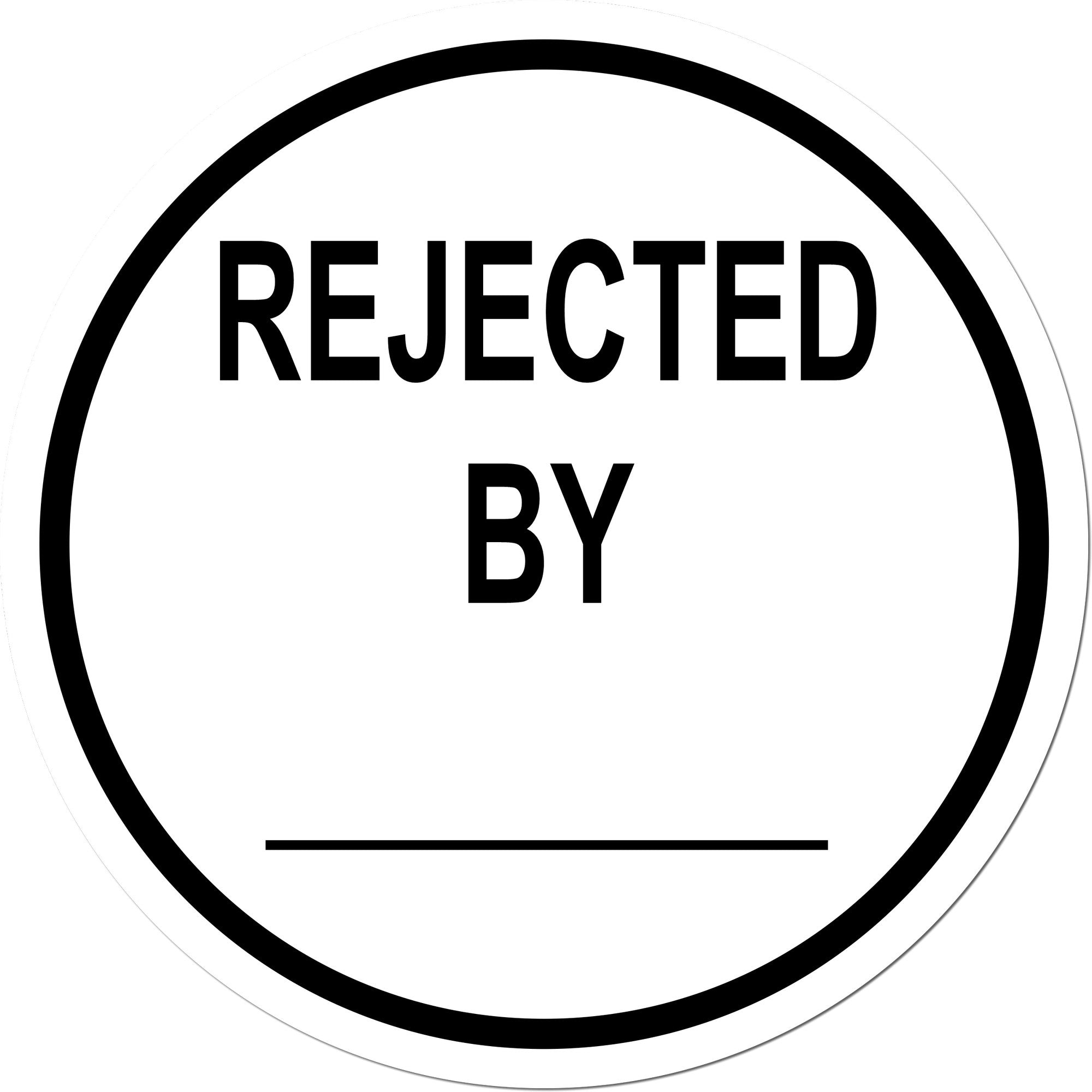 Standard Size Self-Inking Round Rejected By Inspection Stamp 3/4 Diameter