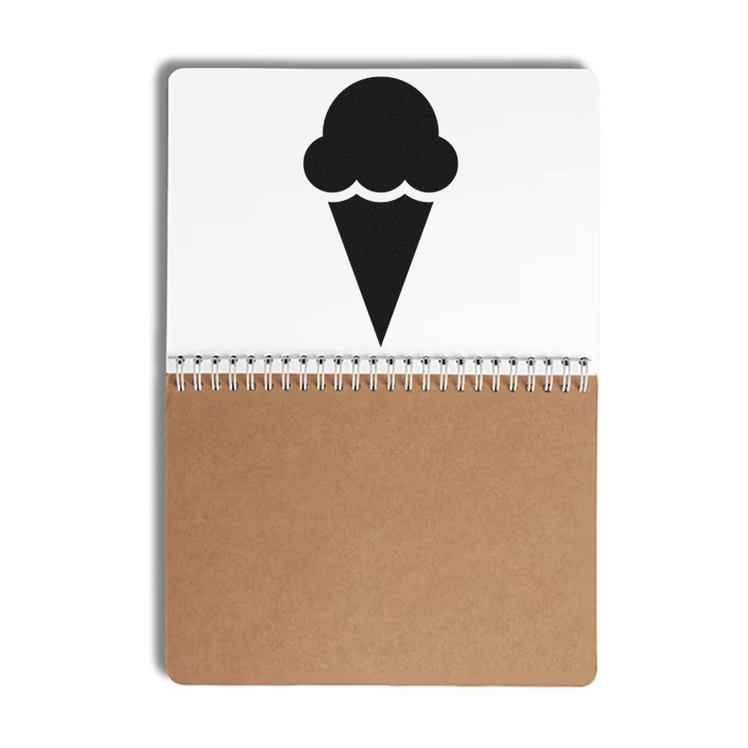 Wood Handle Ice Cream Delight Return Visit Rubber Stamp with a classic wooden grip and ice cream cone design, perfect for adding a playful touch to stationery and crafts.