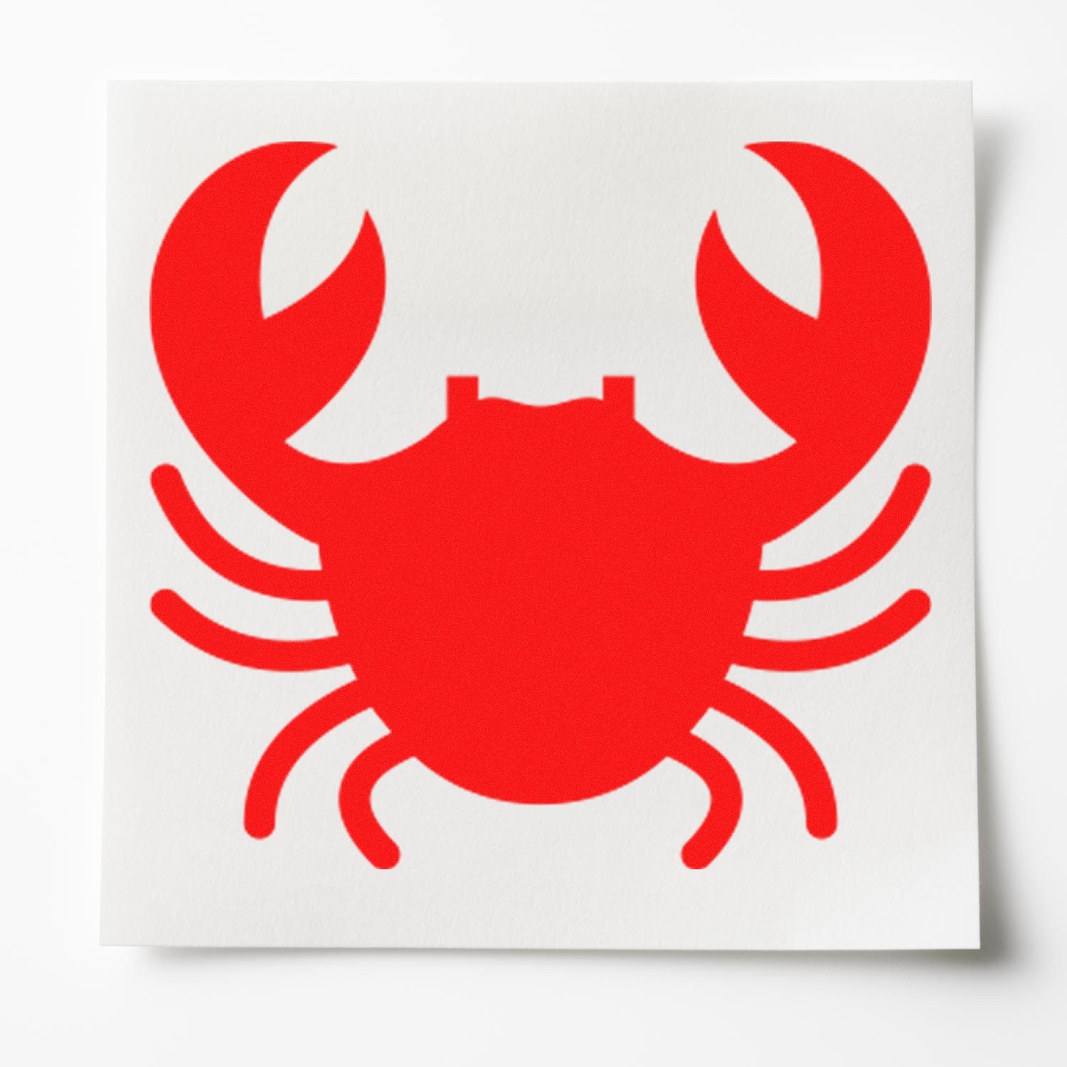 Wood Handle Crabby Rewards Rubber Stamp featuring a vibrant red crab design on a white background, showcasing its detailed craftsmanship and sturdy wooden handle. Perfect for creative projects.