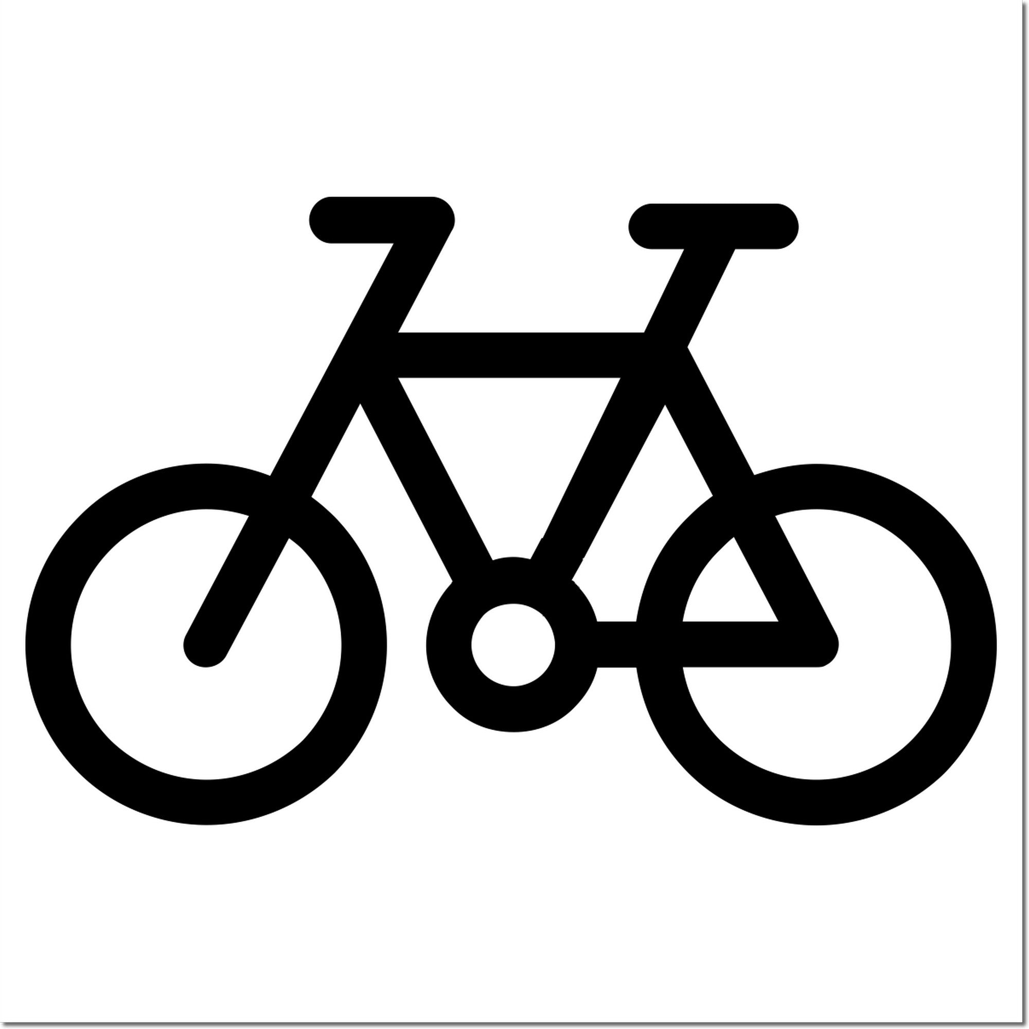 Self-Inking Cycle Of Loyalty Stamp featuring a black bicycle design imprint. Ideal for branding and loyalty programs. Compact and efficient for repeated use.