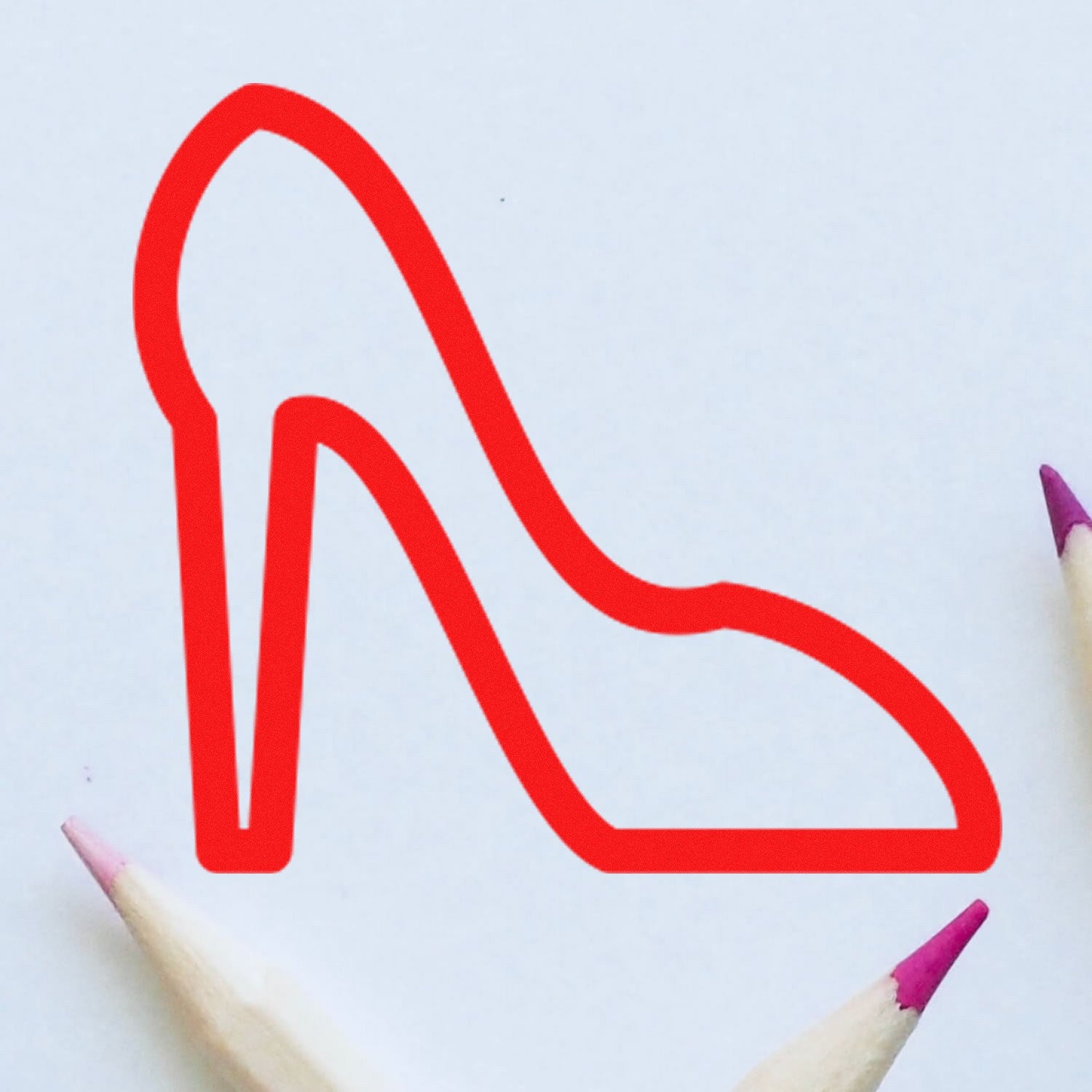 Self-Inking Shoe Loyalty Card Stamp featuring a red high heel design, perfect for marking loyalty cards. Compact and easy to use for businesses.