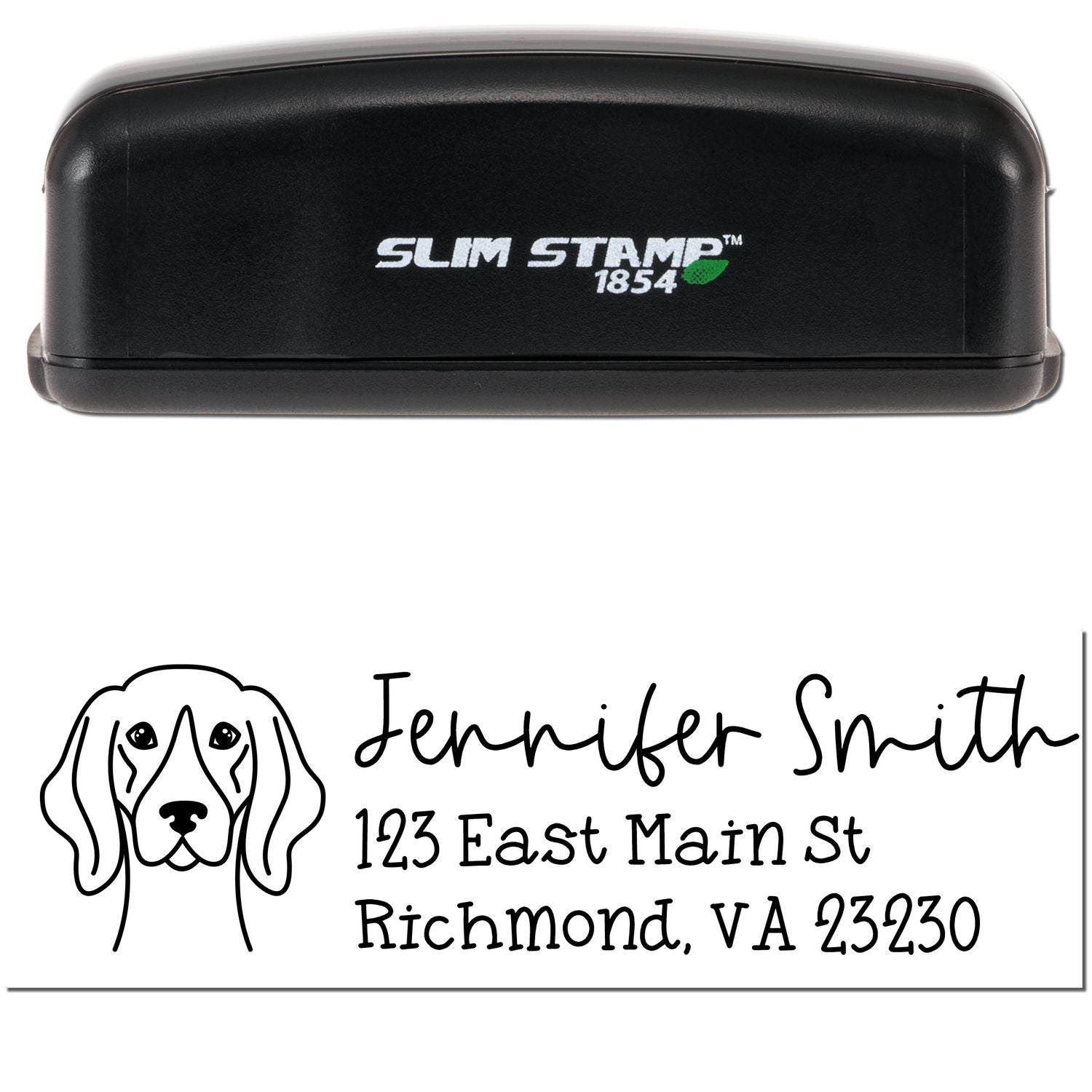 Slim Customized Address Stamp German Shorthaired Pointer Dog Outline