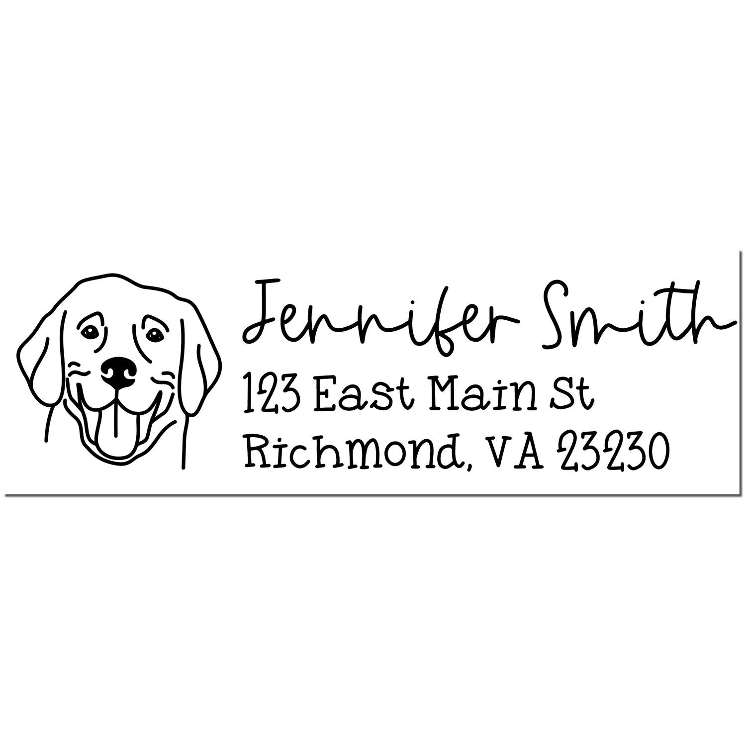 Self-Inking Labrador Dog Outline Return Address Stamp Personalized