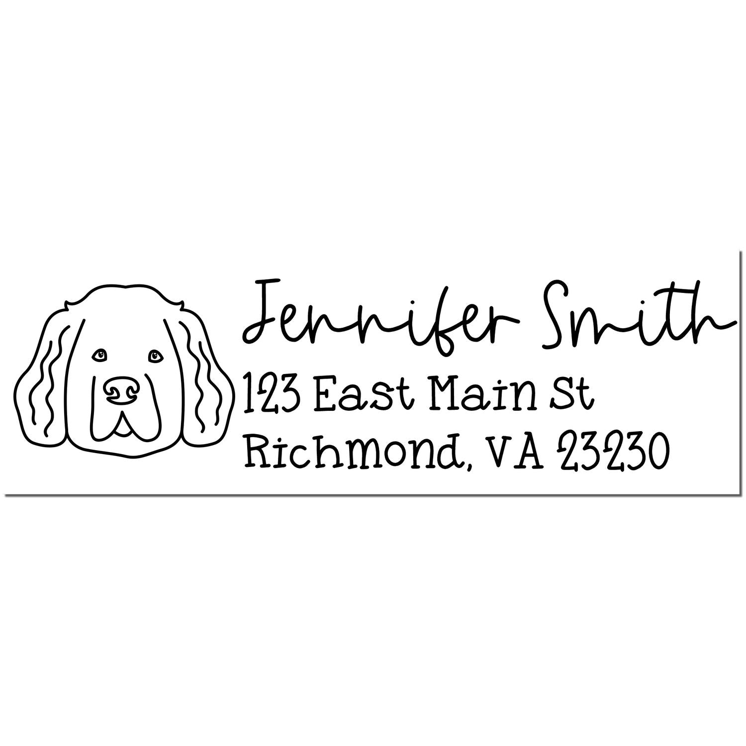 Self-Inking Newfoundland Dog Outline Return Address Stamp Personalized