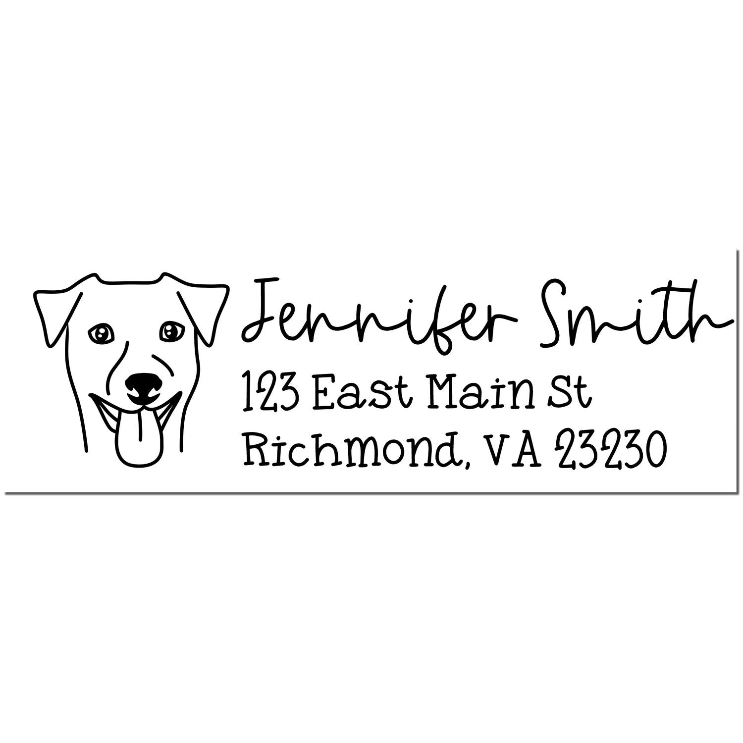 Self-Inking Rhodesian Ridgeback Dog Outline Return Address Stamp Personalized