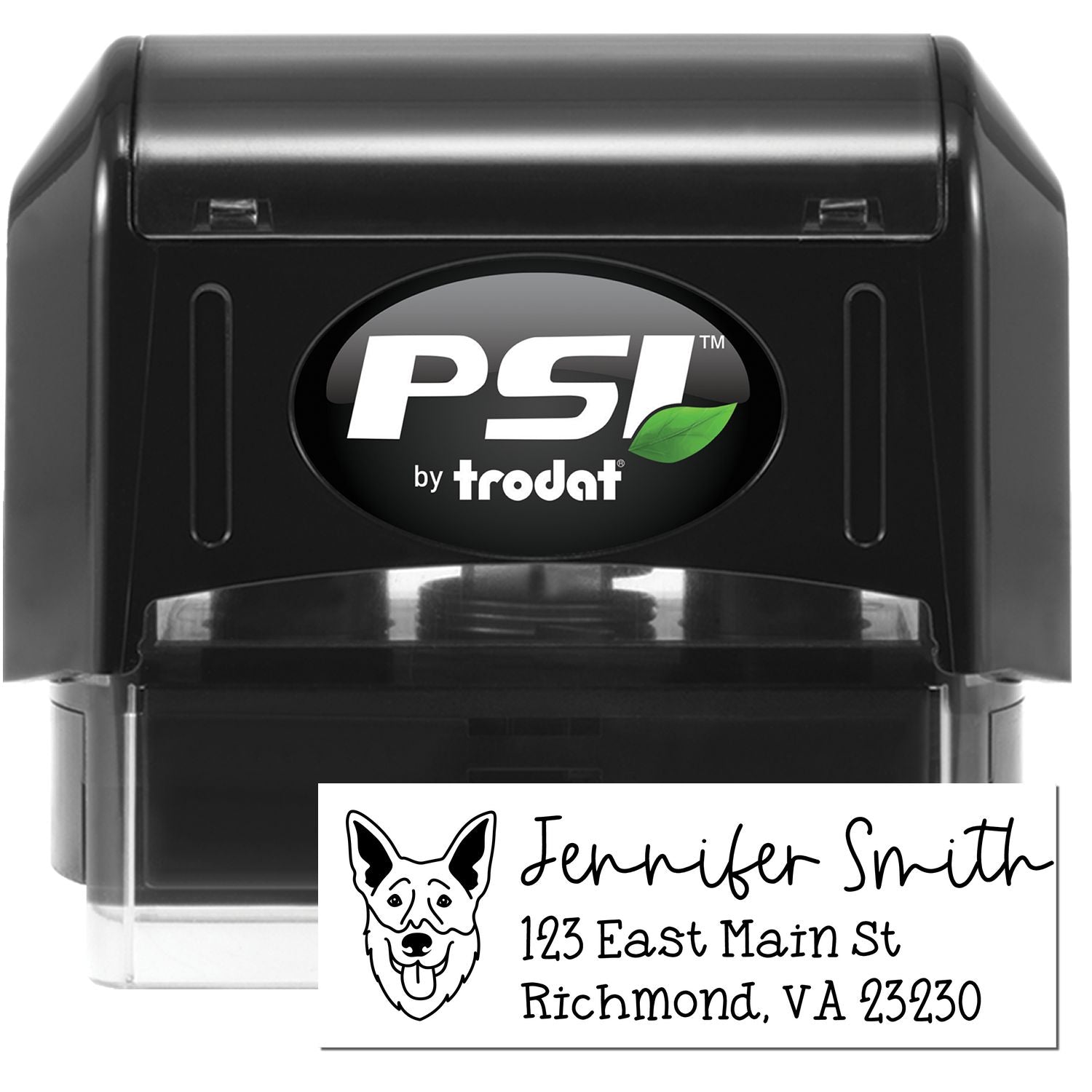 Shepsky Dog Address Stamp Pre-Inked