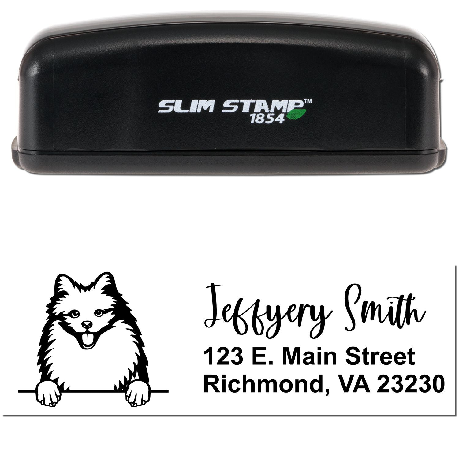 Slim American Eskimo Pre-Inked Customized Stamp